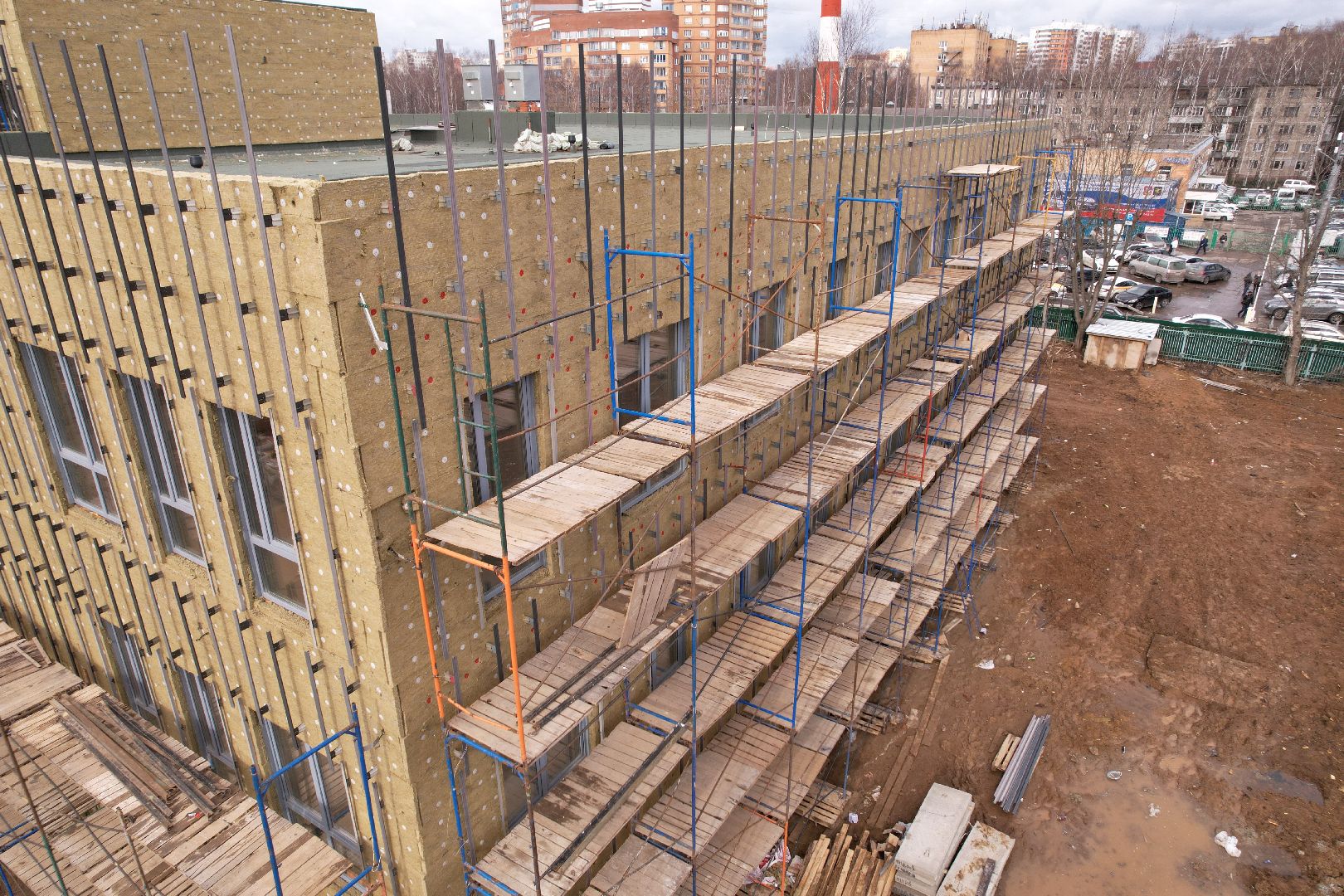 видео с коптера, детский сад 9 в химках, реконструкция детского сада,