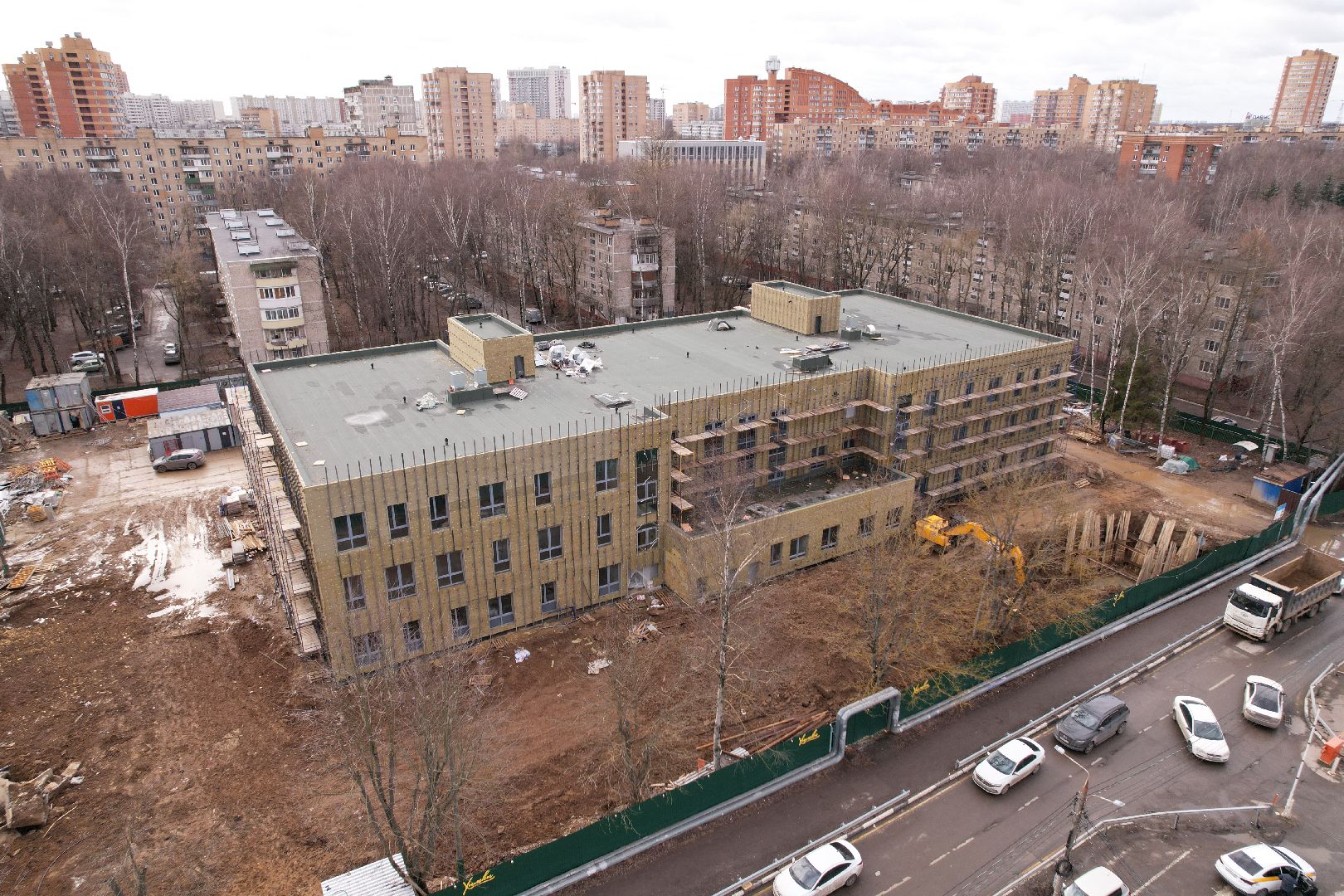 видео с коптера, детский сад 9 в химках, реконструкция детского сада,