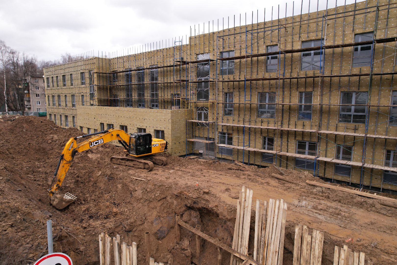 видео с коптера, детский сад 9 в химках, реконструкция детского сада,