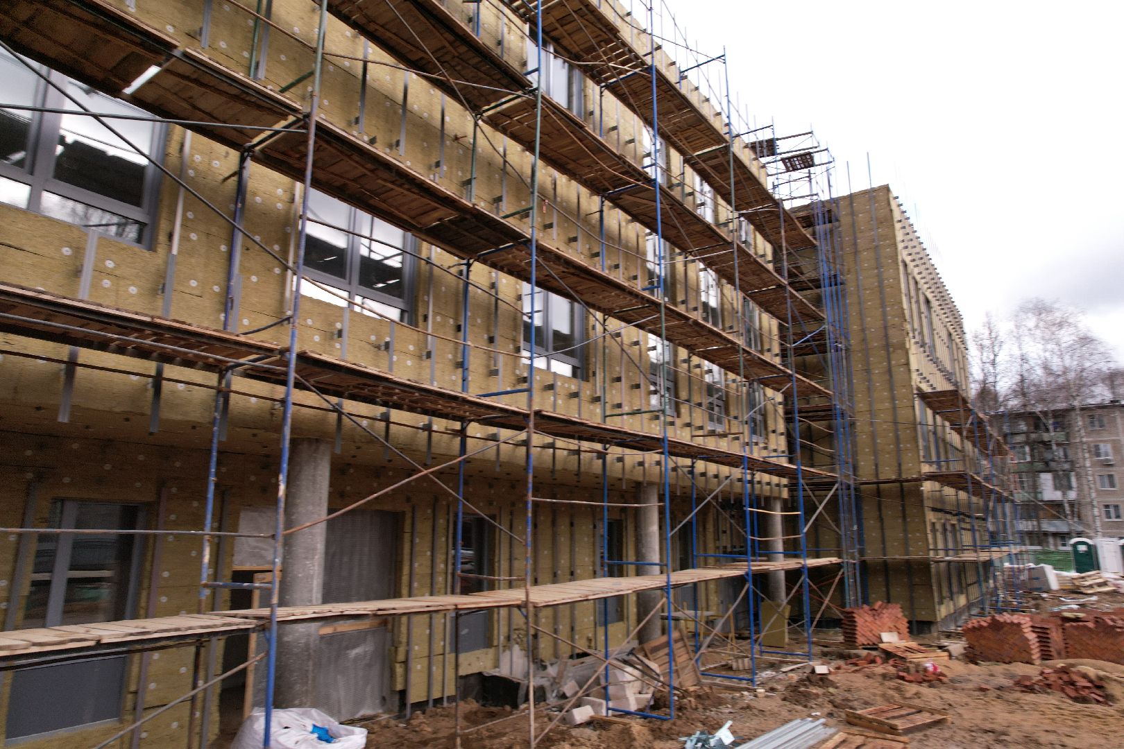 видео с коптера, детский сад 9 в химках, реконструкция детского сада,