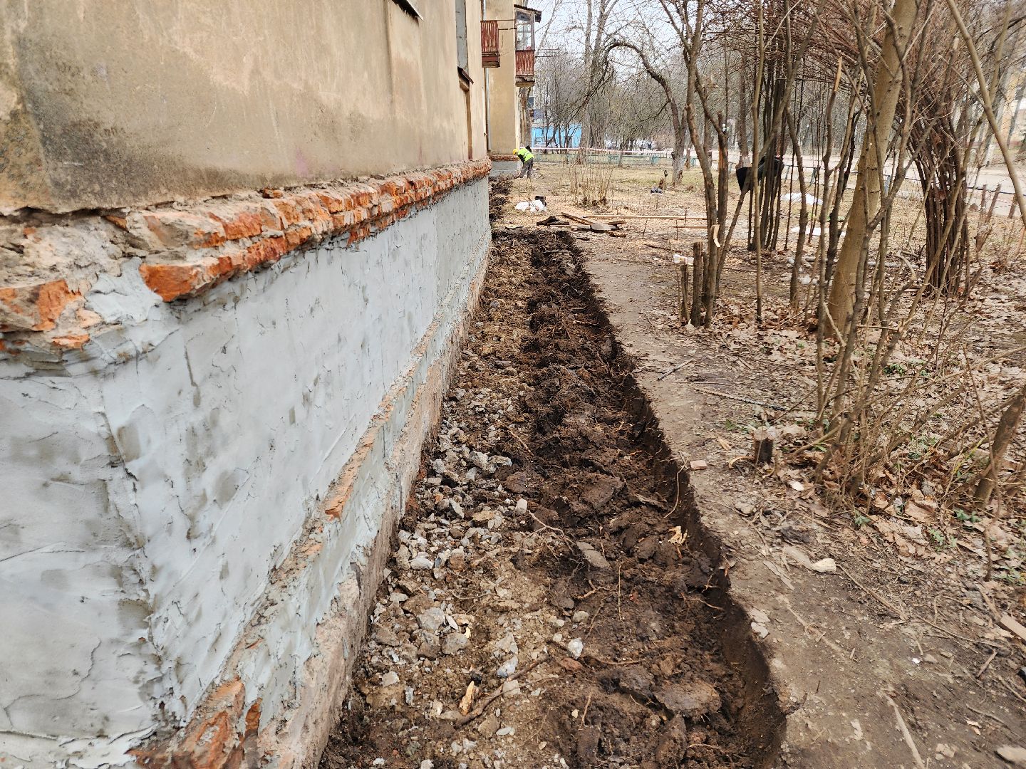 Чехов, улица Ильича 33, жилой дом, капитальный ремонт фундамента, отмостка, цоколь, бурение, заполнение пустот, укрепление и усиление фундамента, фонд капитального ремонта московской области,