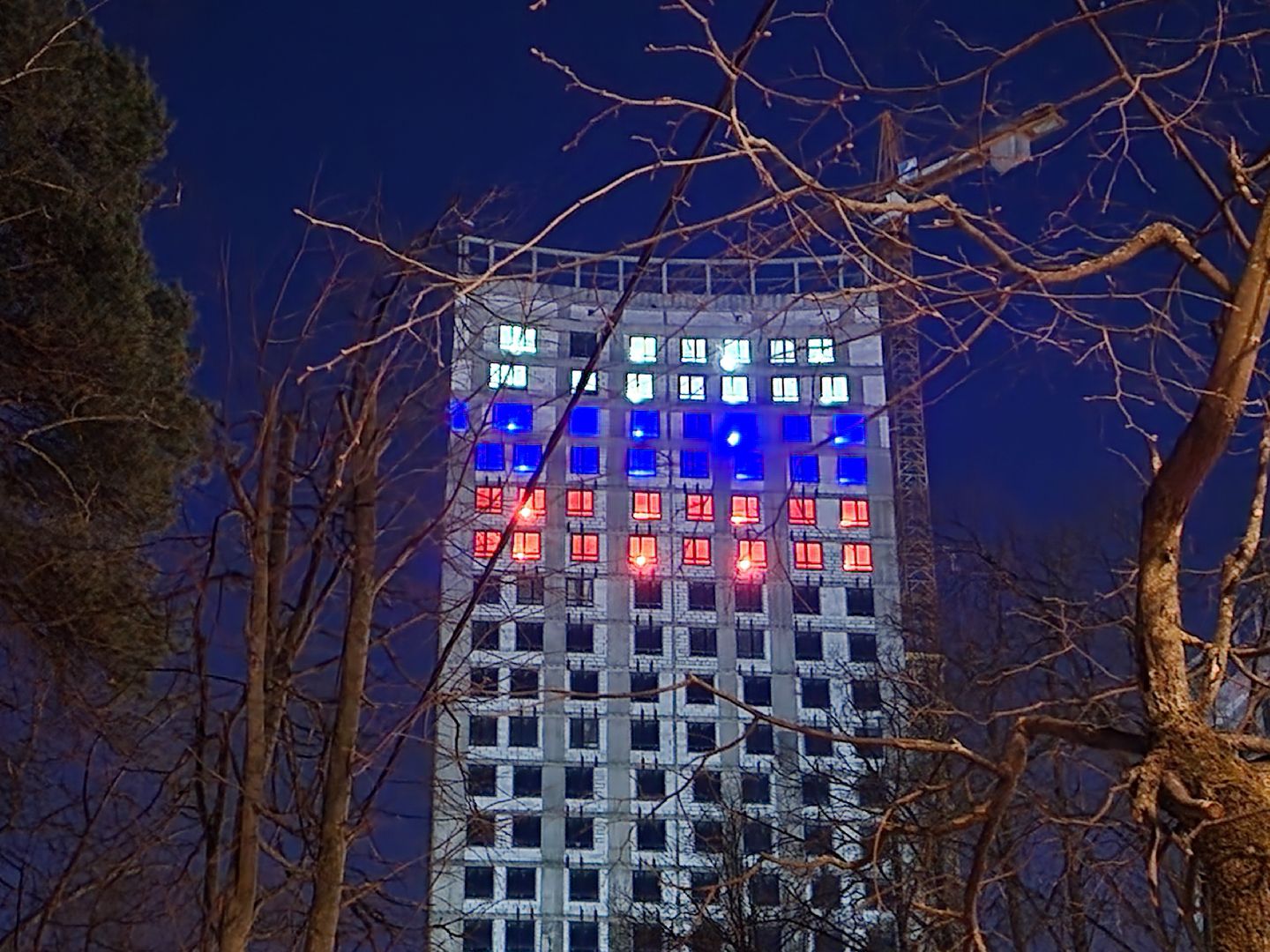 пушкино, флаг, подсветка, страна,