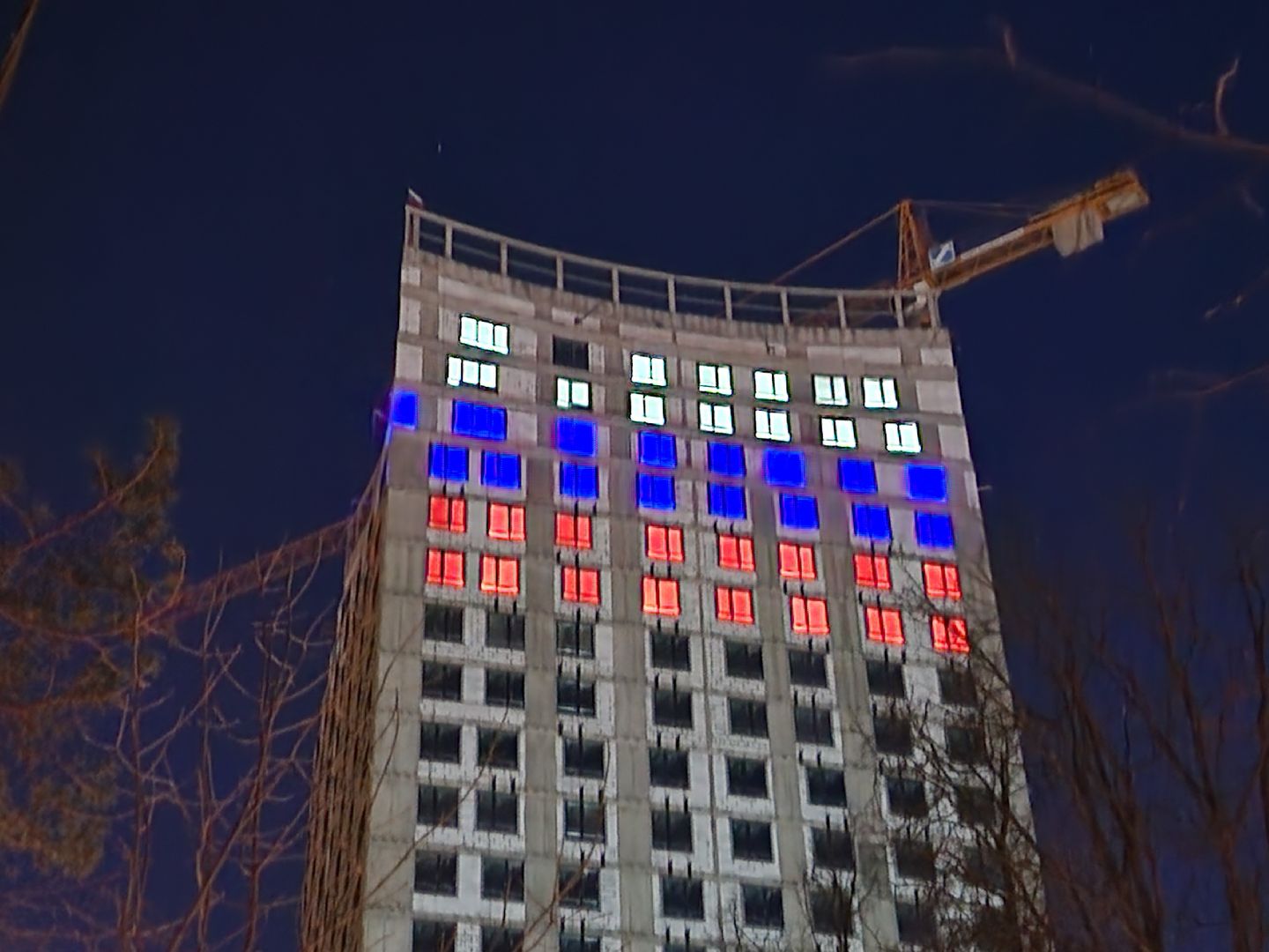 пушкино, флаг, подсветка, страна,