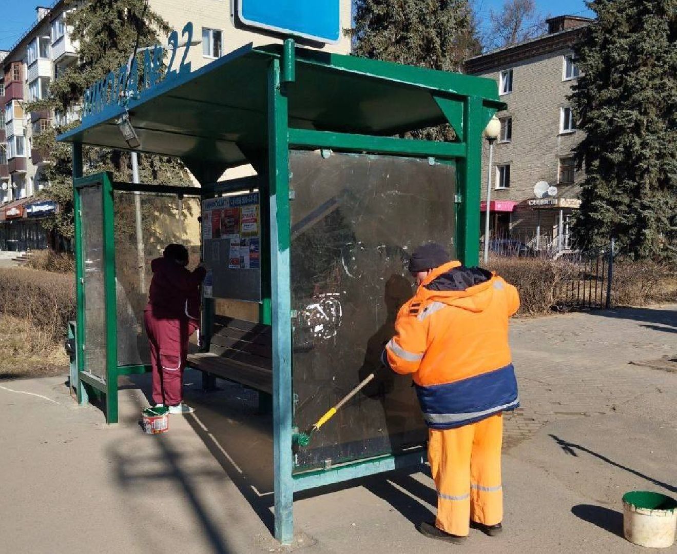 воскресенск, уборка остановок, благоустройство, вертикалки
