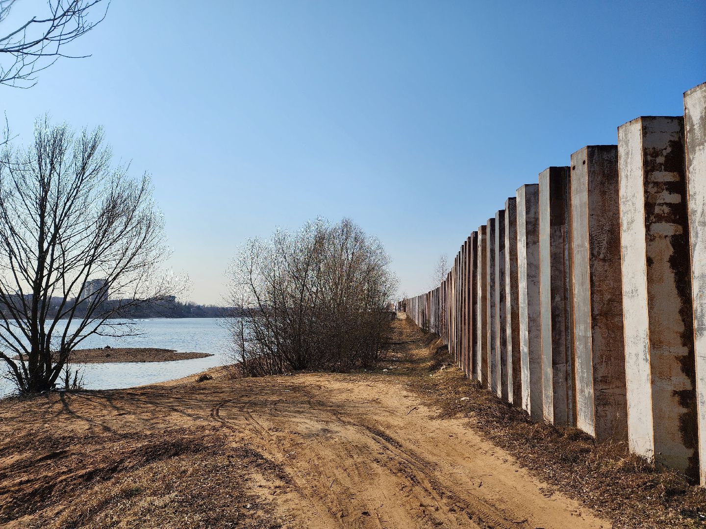 дубна, дамба, оэз дубна, левый берег,