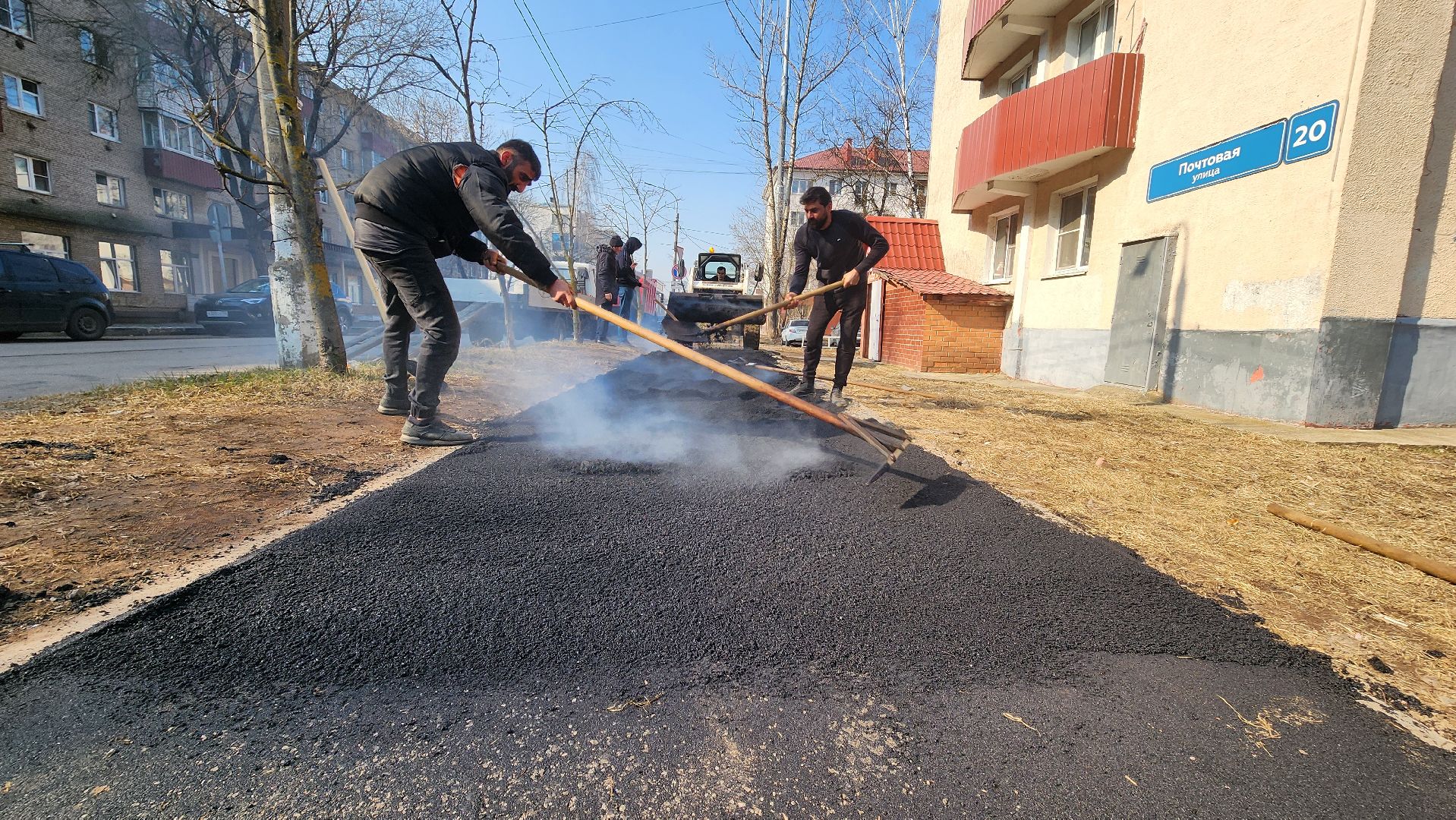 солнечногорск, благоустройство, новый асфальт, улица почтовая,