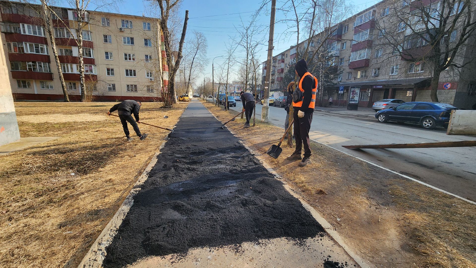 солнечногорск, благоустройство, новый асфальт, улица почтовая,