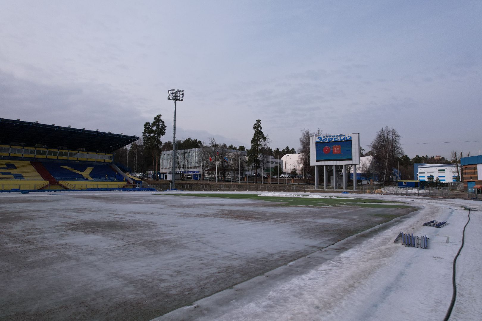 видео с коптера, стадион зоркий, стадион в красногорске,