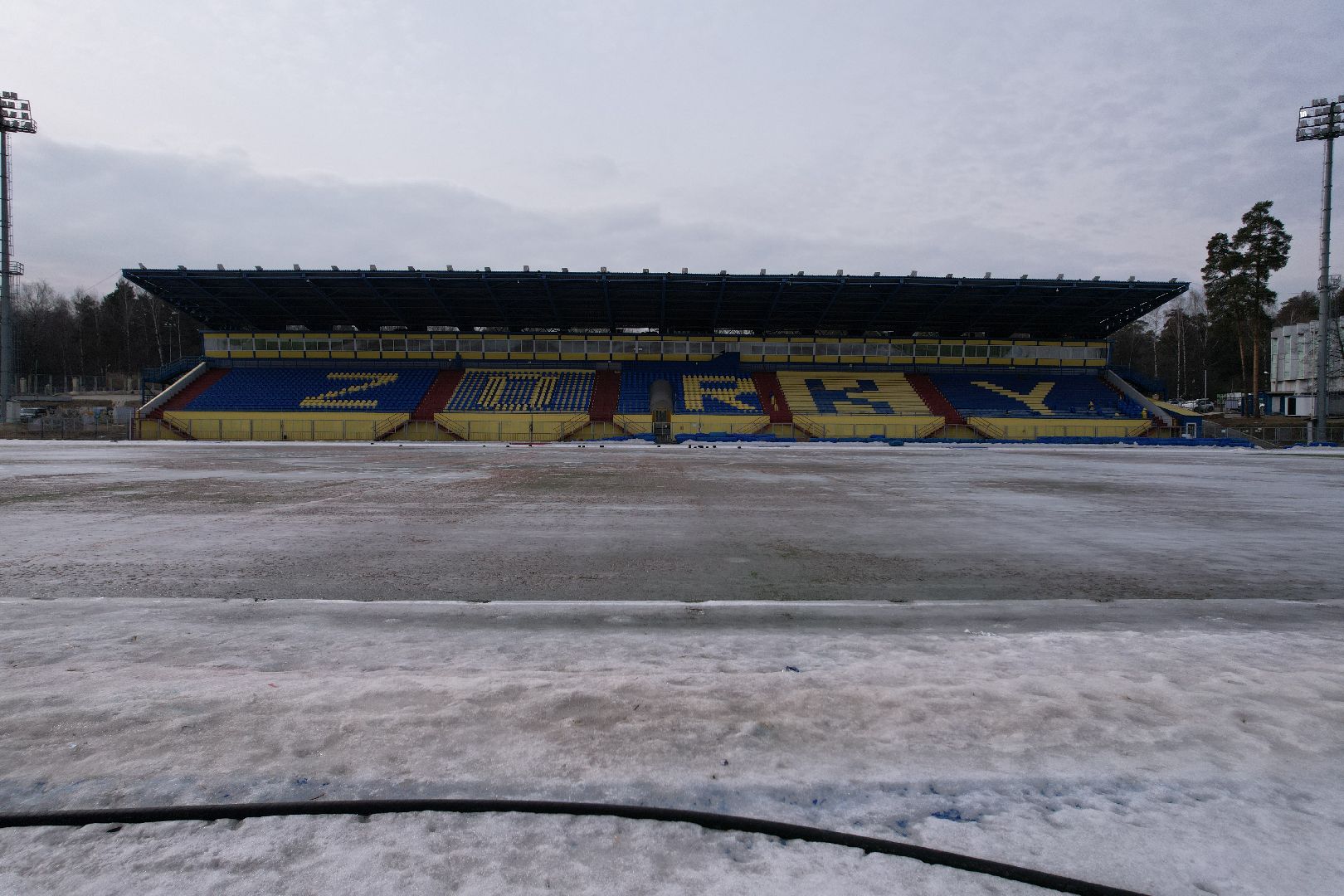 видео с коптера, стадион зоркий, стадион в красногорске,
