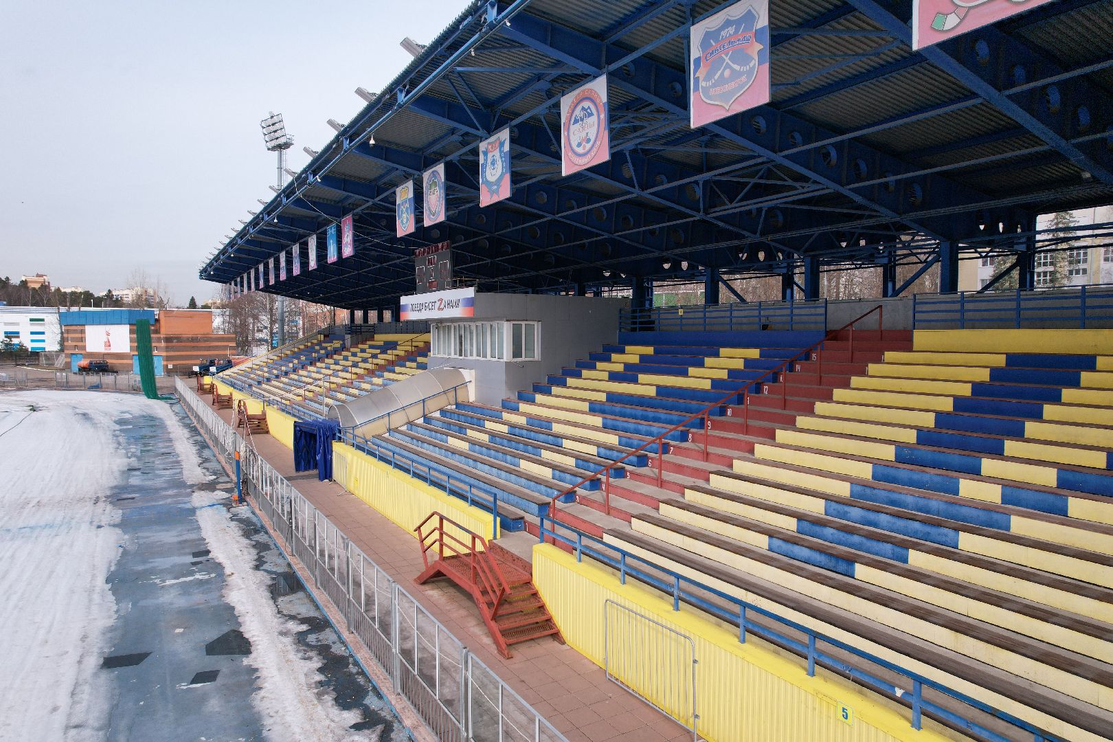 видео с коптера, стадион зоркий, стадион в красногорске,