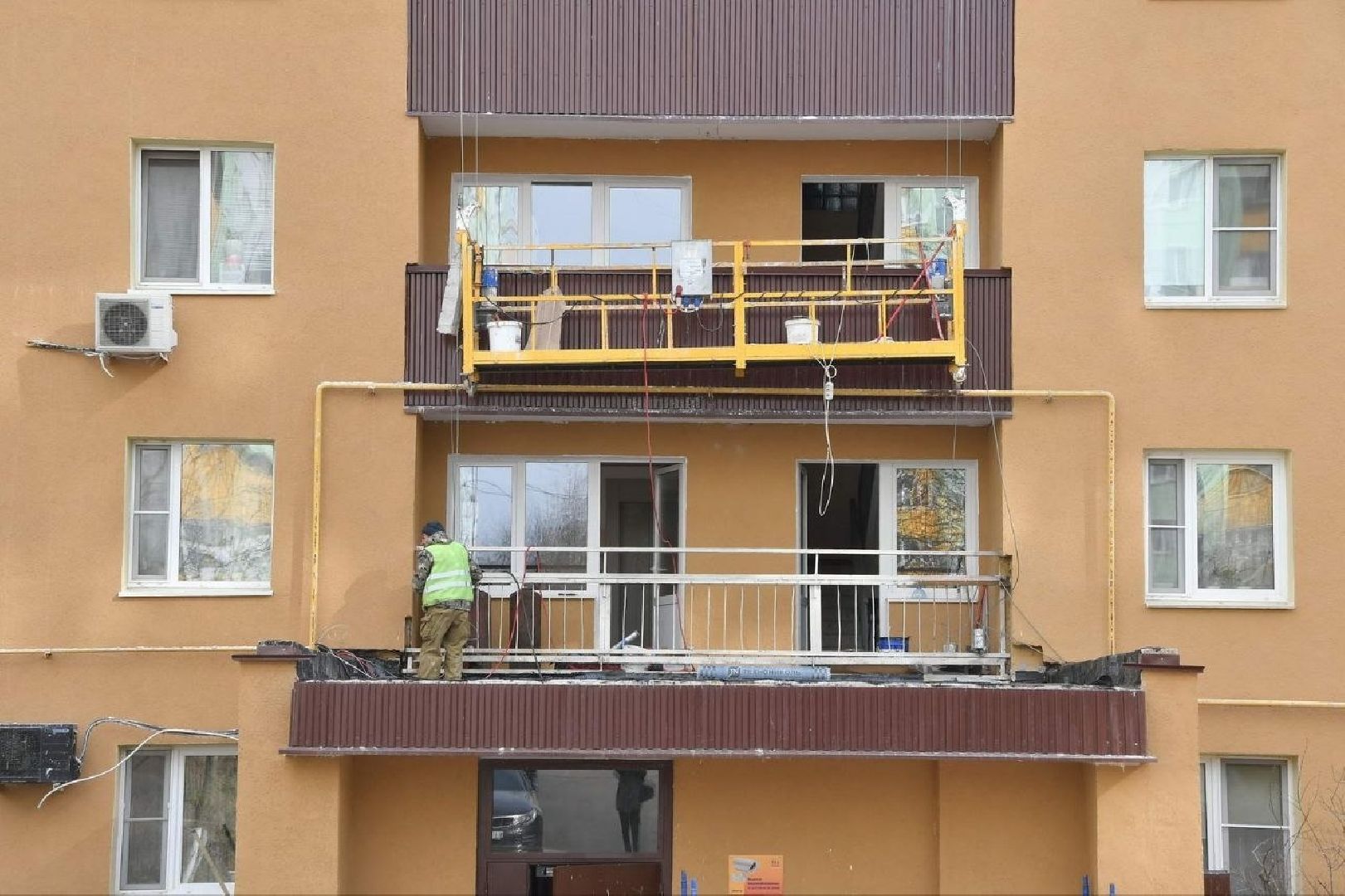 Капитальный ремонт МКД, Фонд капитального ремонта, ФКР МО, декоративная штукатурка фасад, Власиха Заозреный,