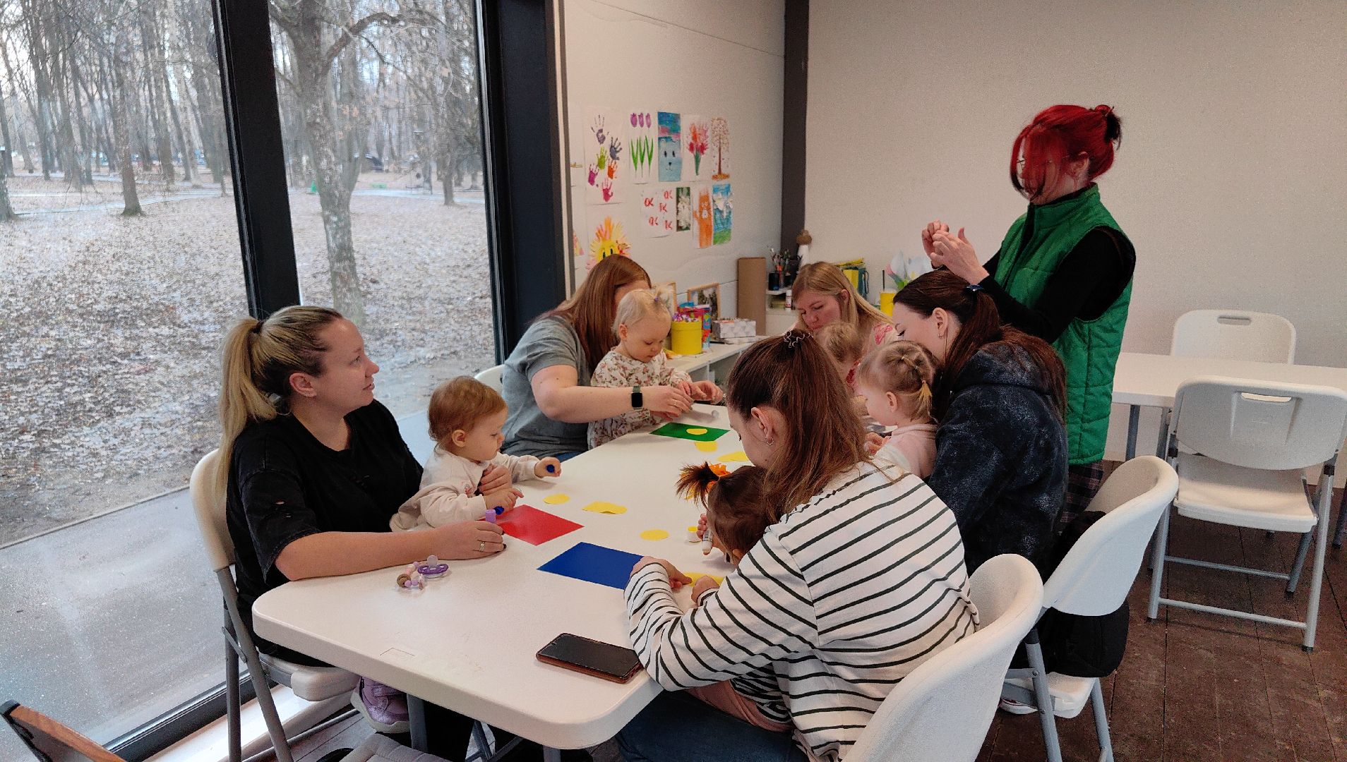 мастер-класс, парк, клей, цветная бумага,