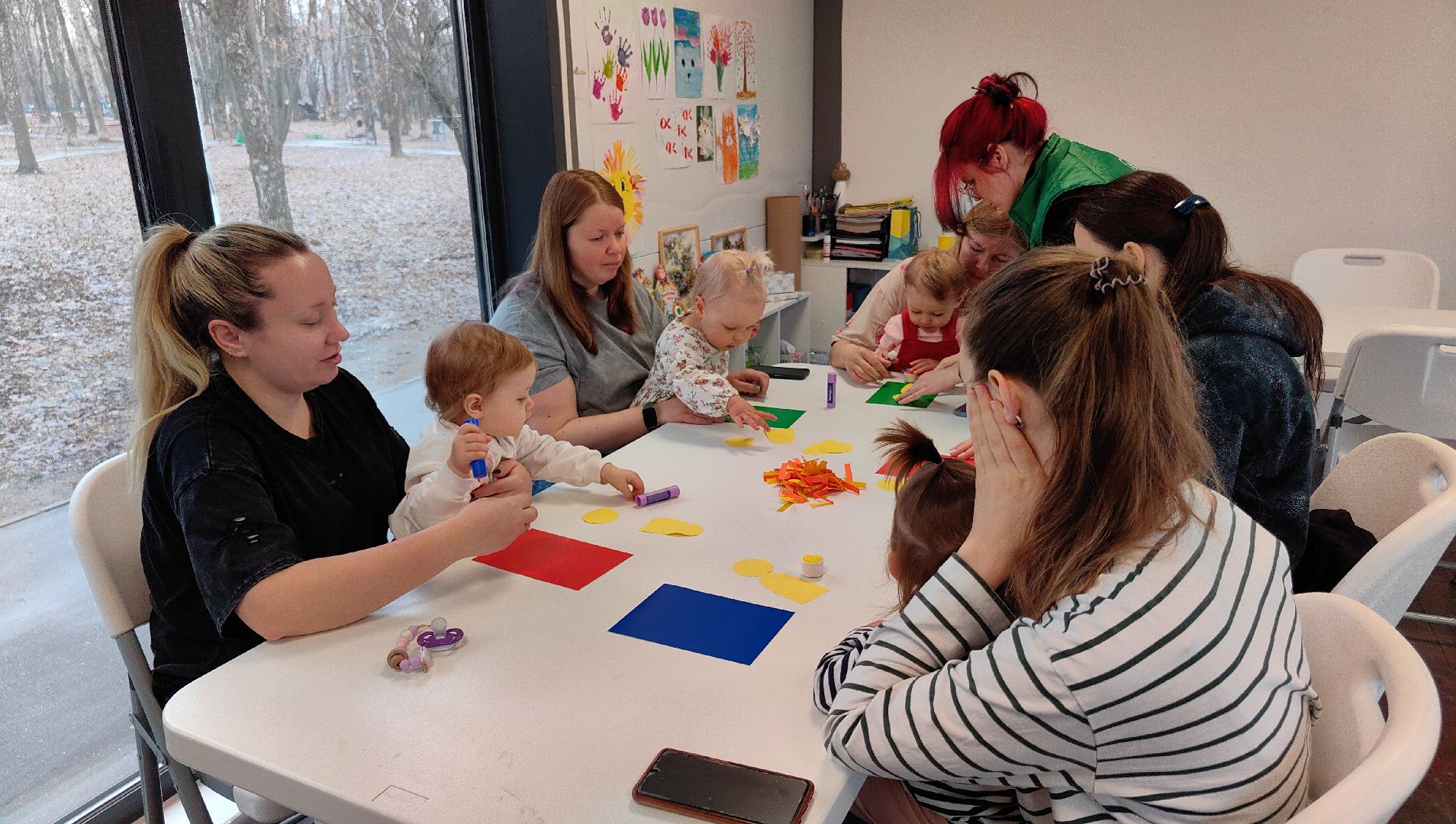 мастер-класс, парк, клей, цветная бумага,