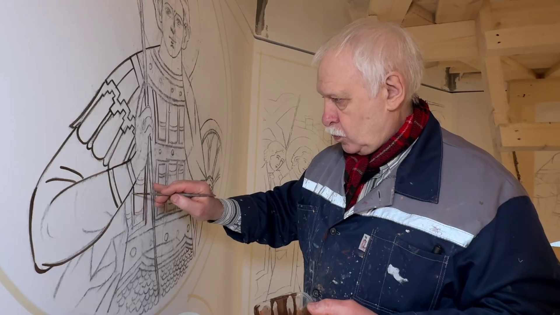 реутов, мемориал славы, часовня, реконструкция, леса, роспись часовни,