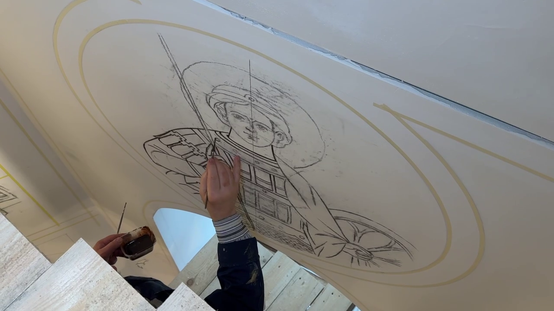 реутов, мемориал славы, часовня, реконструкция, леса, роспись часовни,