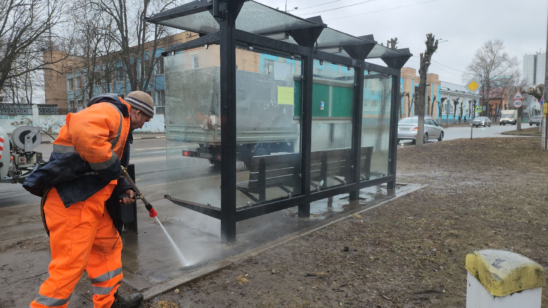 серпухов, подмосковье, уборка, остановки,