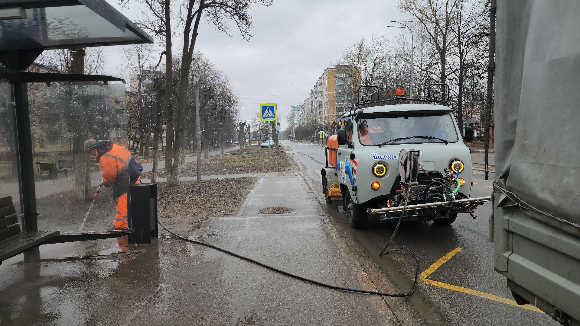 серпухов, подмосковье, уборка, остановки,