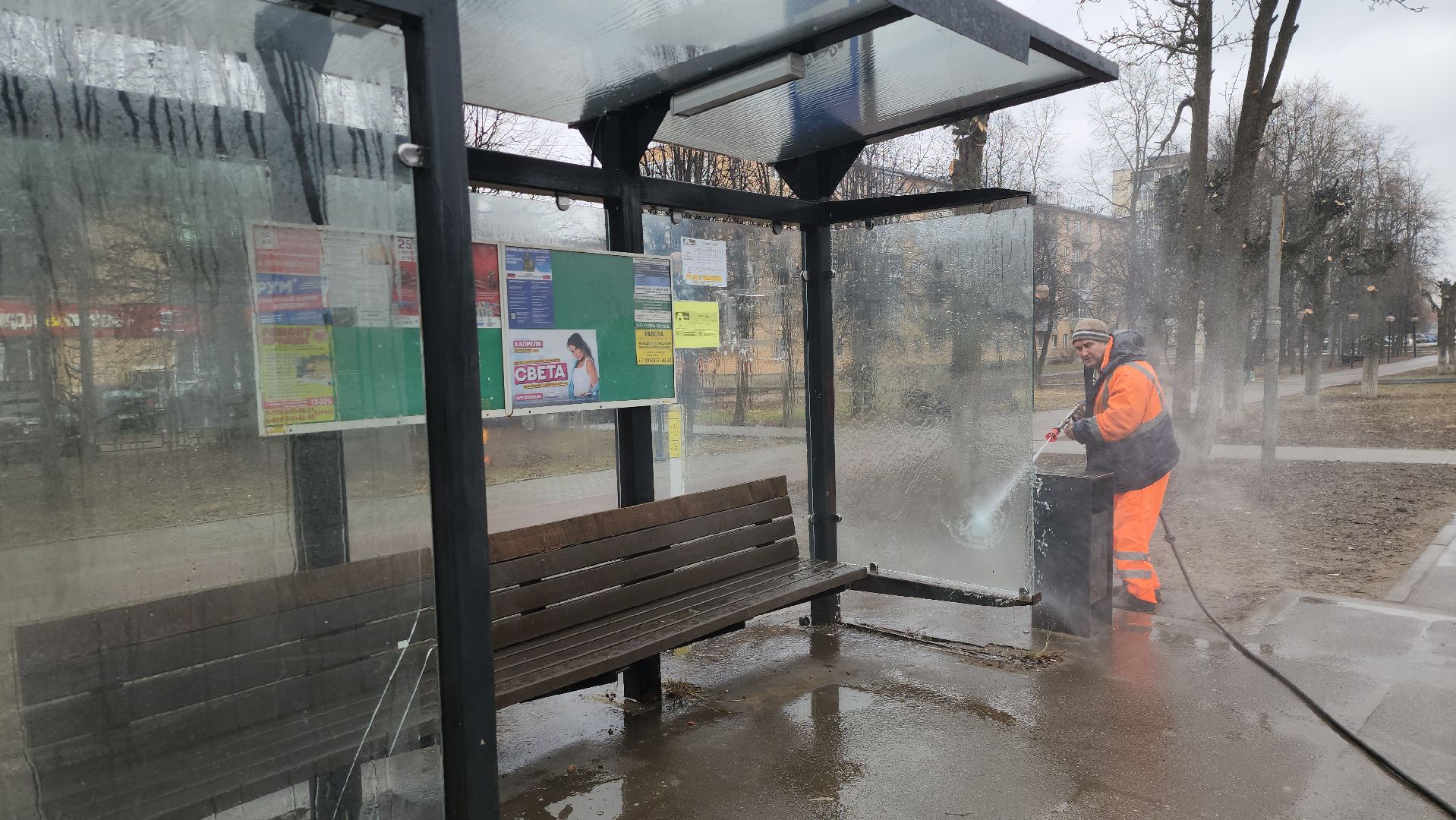 серпухов, подмосковье, уборка, остановки,