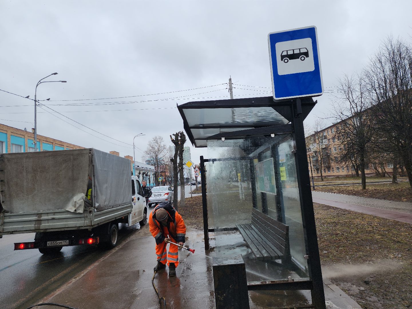 серпухов, подмосковье, уборка, остановки,