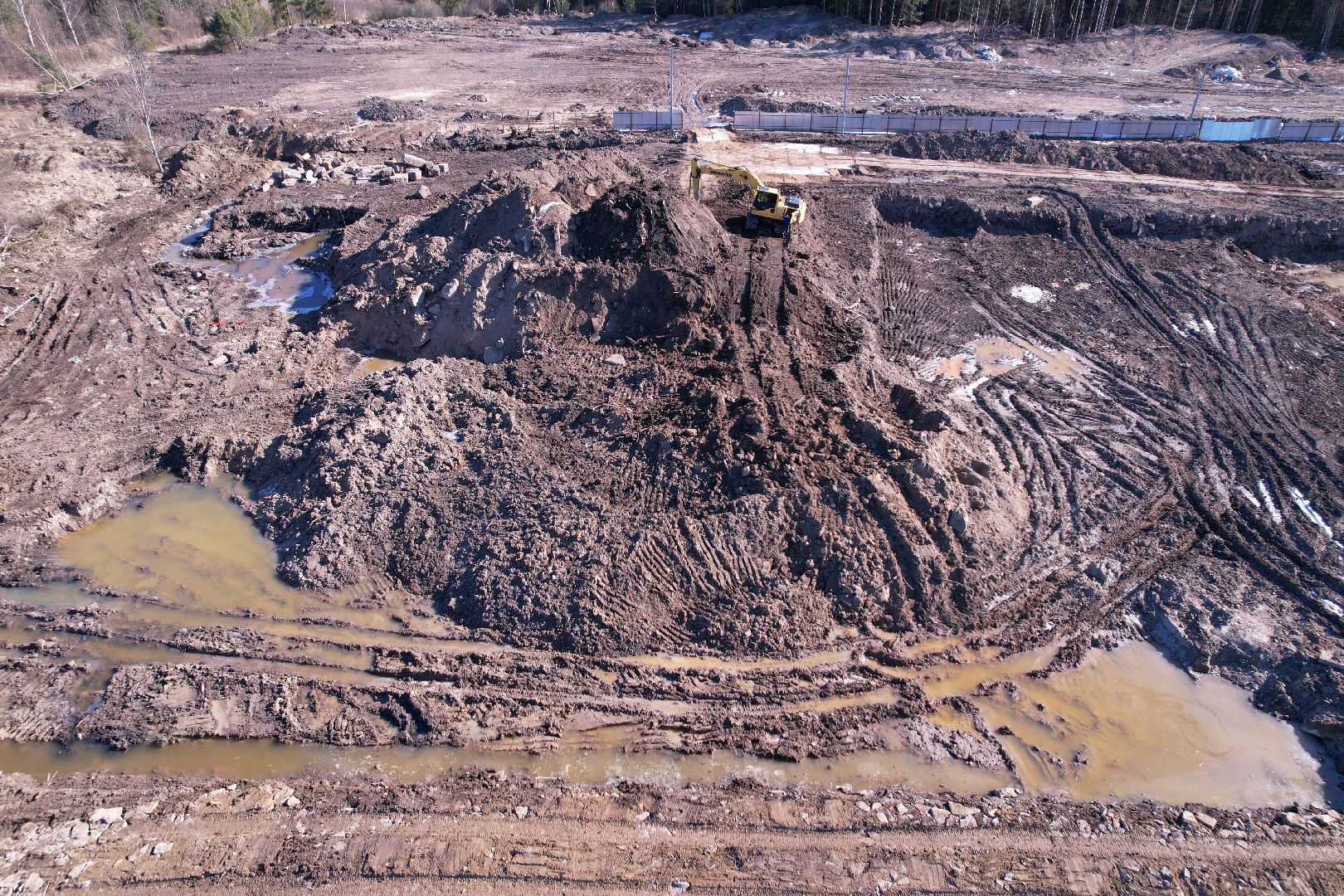 видео с коптера, очистные в дубне,