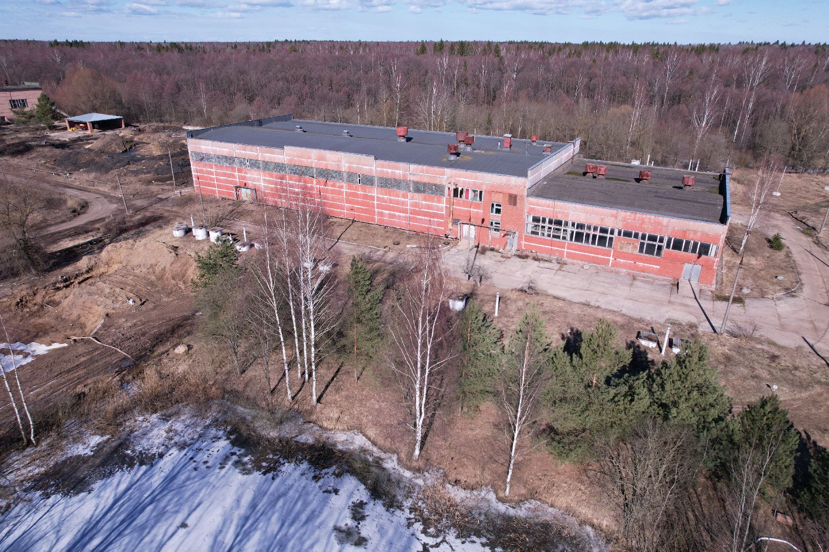 видео с коптера, очистные в дубне,