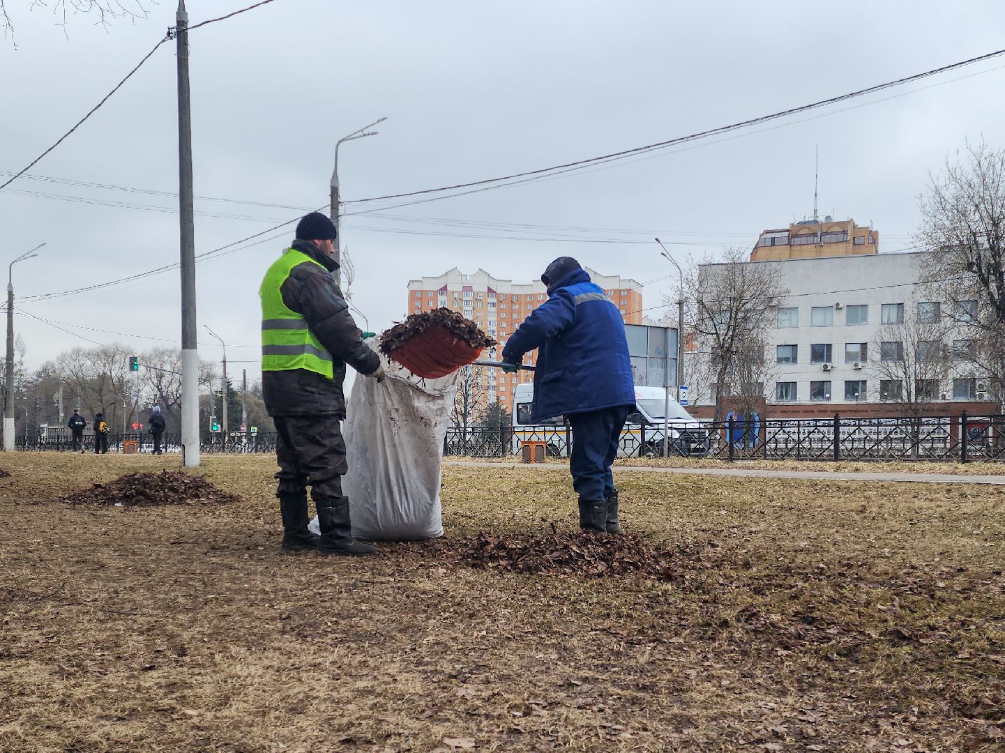 Подольск, Благоустройство, Весенняя уборка, Коммунальщики,