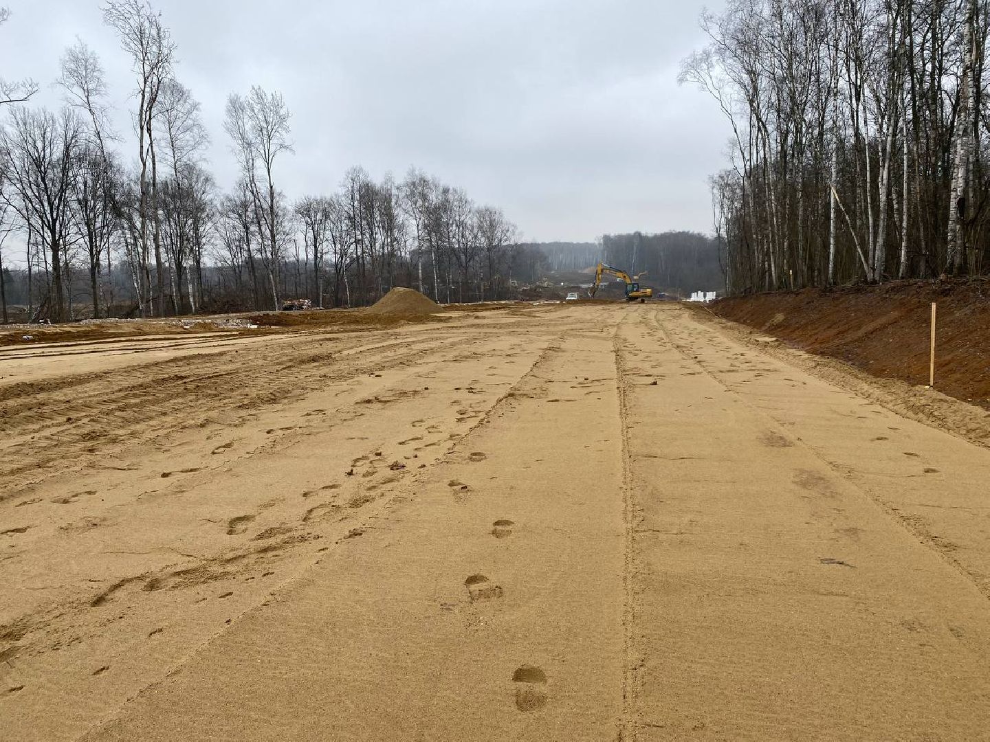 новая дорого в Путилково, Пиятницкое шоссе - Путилково, Мост через реку Журавка, Строительство новой дороги,