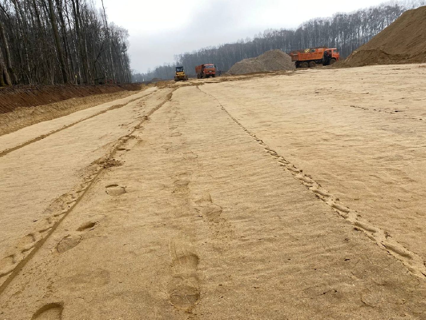 новая дорого в Путилково, Пиятницкое шоссе - Путилково, Мост через реку Журавка, Строительство новой дороги,