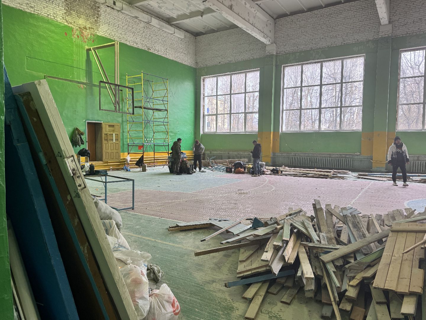 шаховская, ремонт, капитальный ремонт, спорткомплекс, ремонт спорткомплекса,