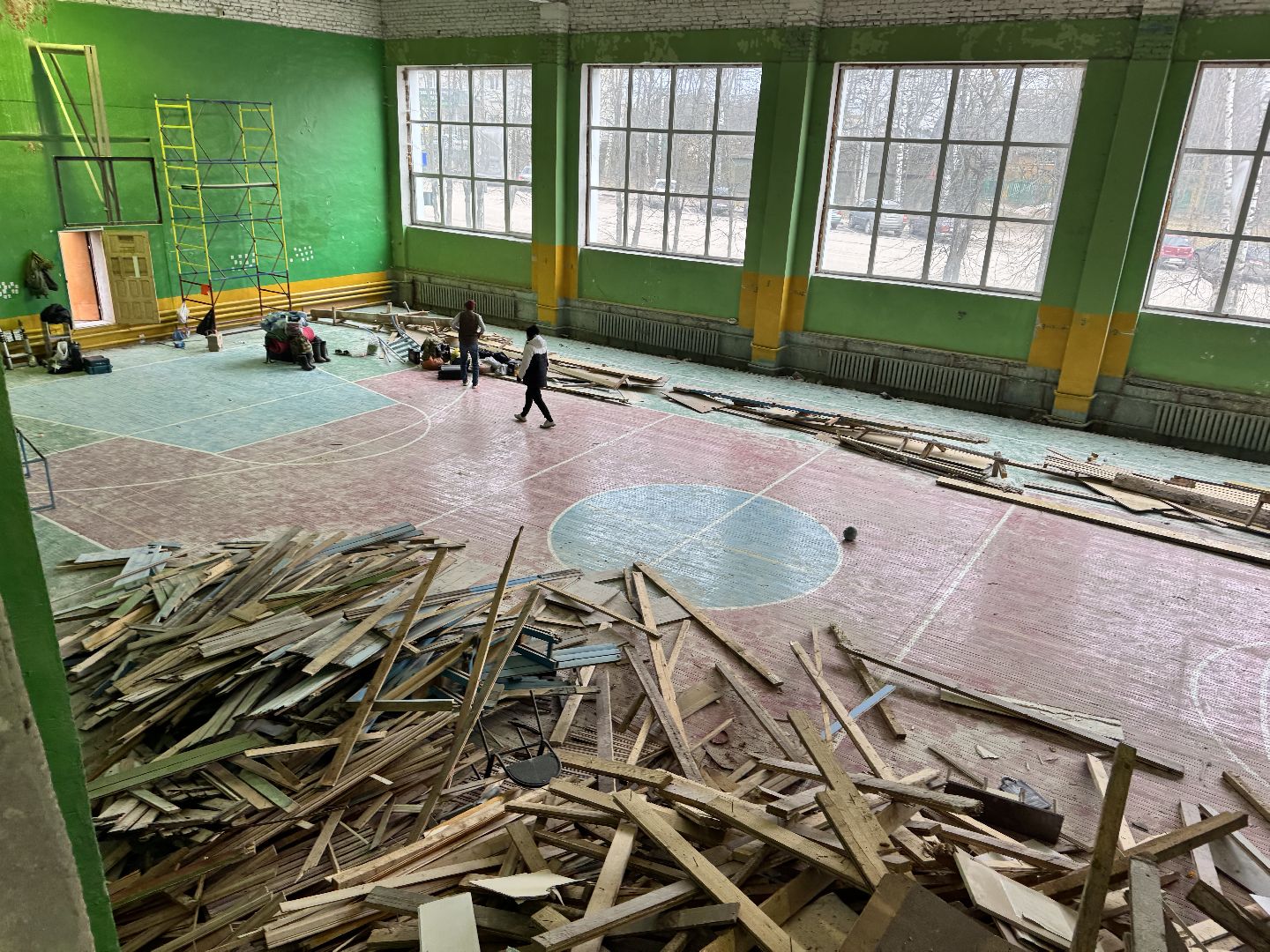 шаховская, ремонт, капитальный ремонт, спорткомплекс, ремонт спорткомплекса,