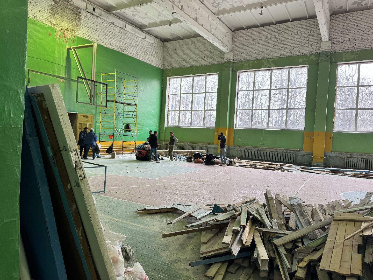 шаховская, ремонт, капитальный ремонт, спорткомплекс, ремонт спорткомплекса,