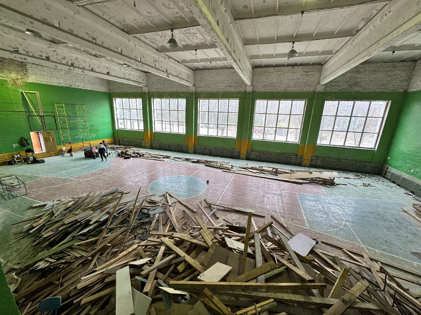 шаховская, ремонт, капитальный ремонт, спорткомплекс, ремонт спорткомплекса,