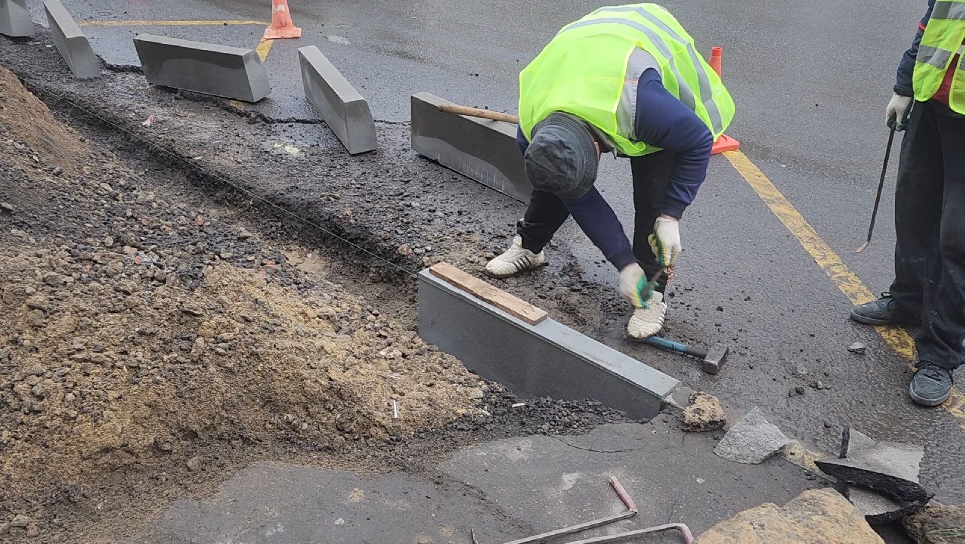 Ремонт, Благоустройство, Асфальт, Бордюр,
