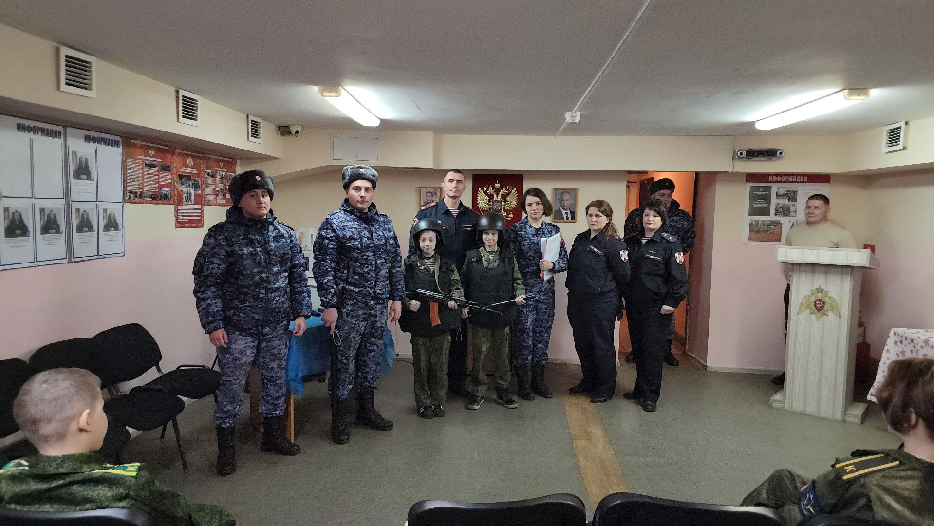 Встреча с Росгвардией, юнармейцы, росгвардия, щёлково,