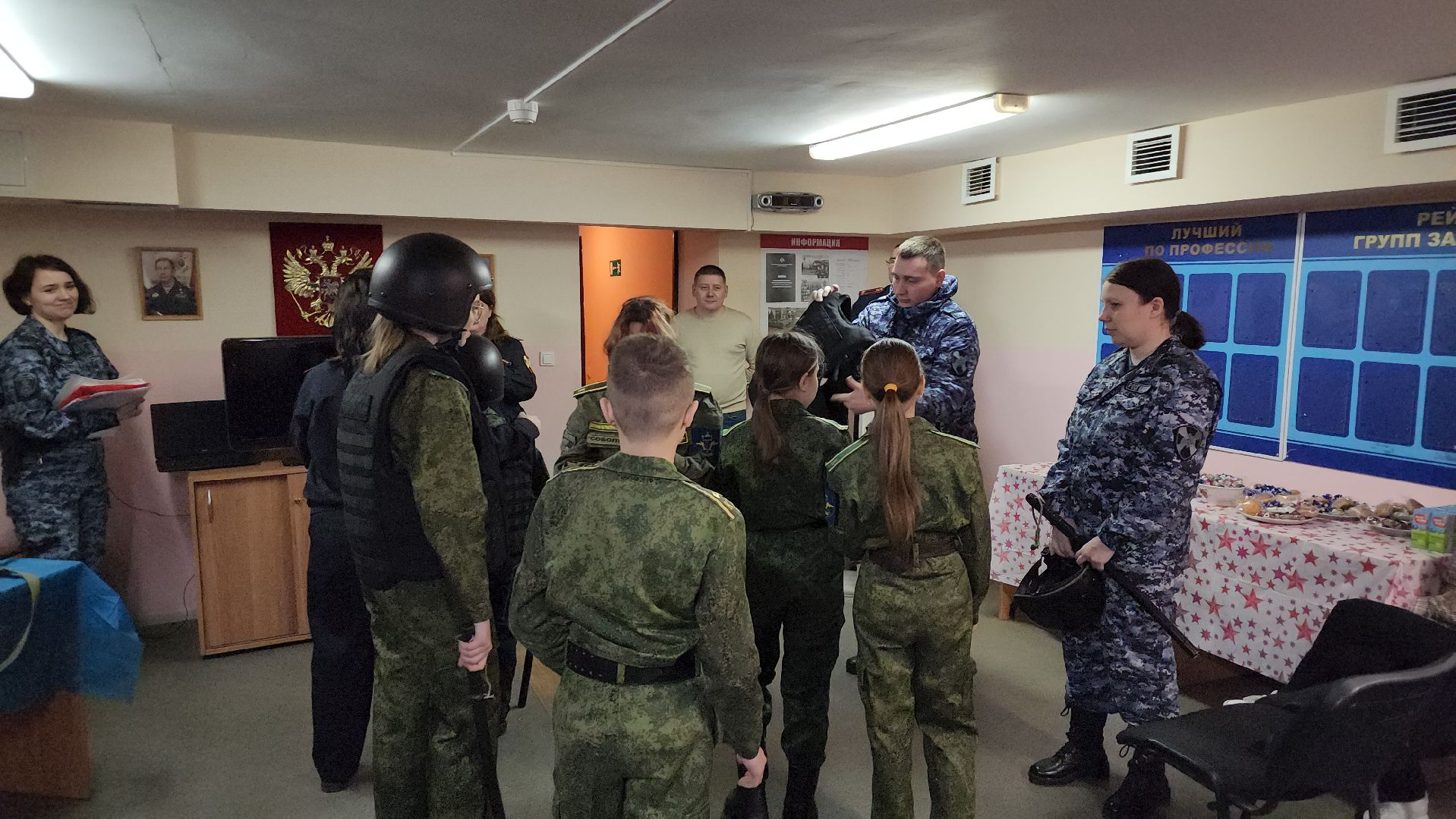 Встреча с Росгвардией, юнармейцы, росгвардия, щёлково,