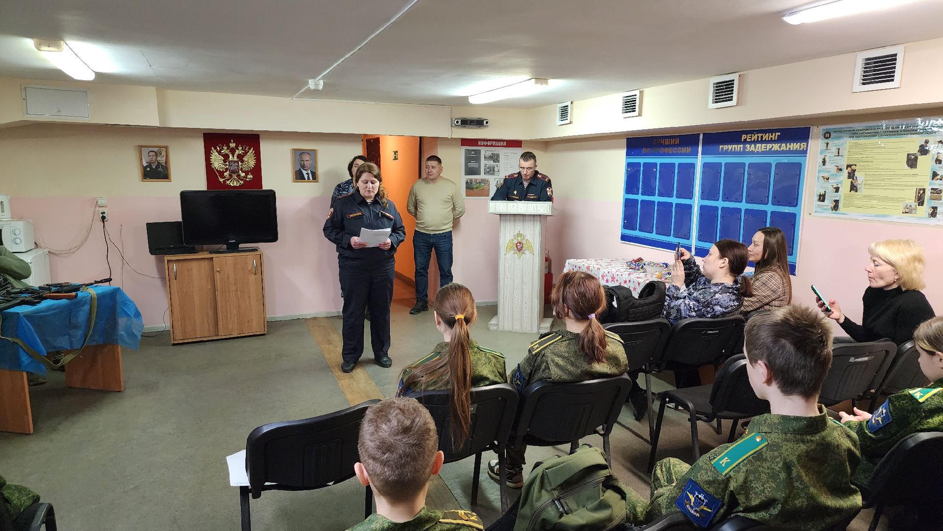 Встреча с Росгвардией, юнармейцы, росгвардия, щёлково,