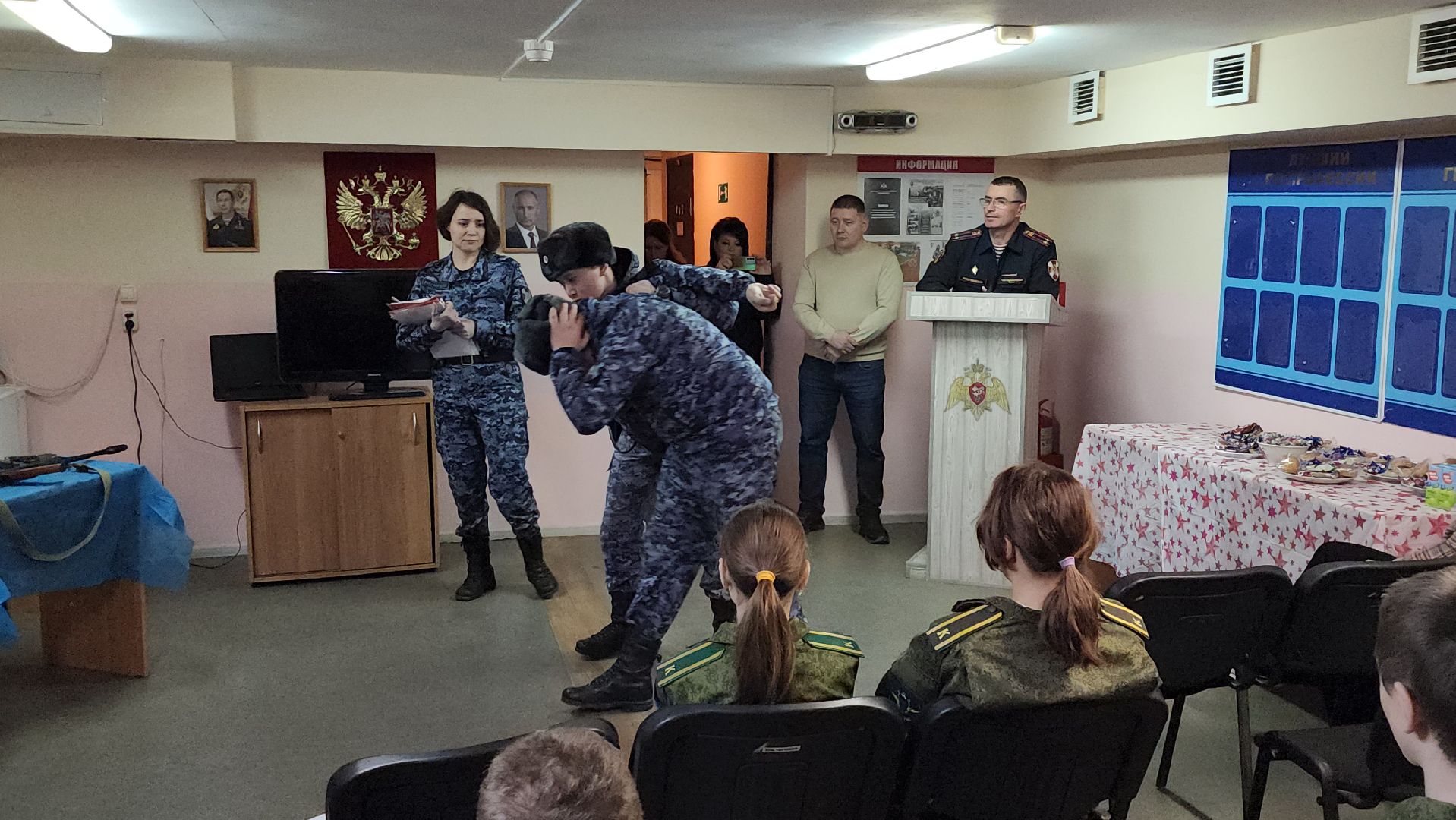 Встреча с Росгвардией, юнармейцы, росгвардия, щёлково,