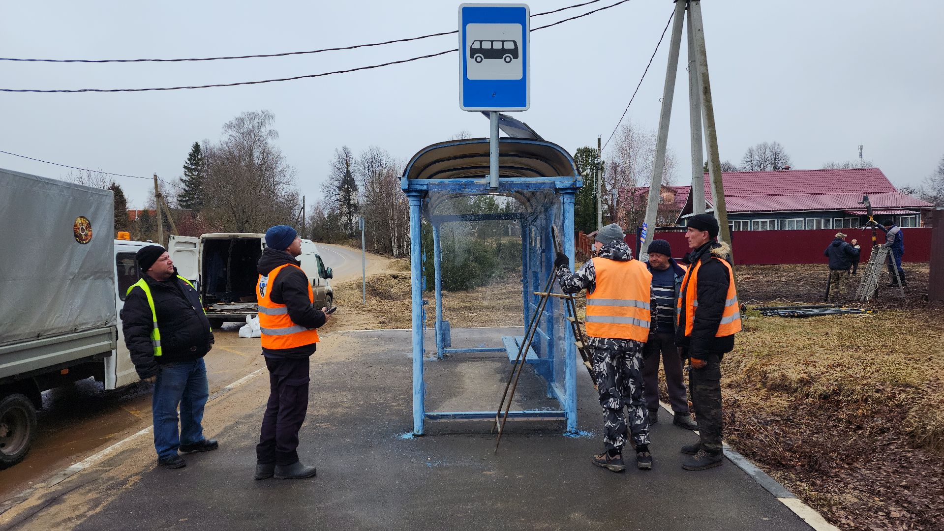 дороги, мосавтодор, уборка остановок, волоколамск, Каменки,