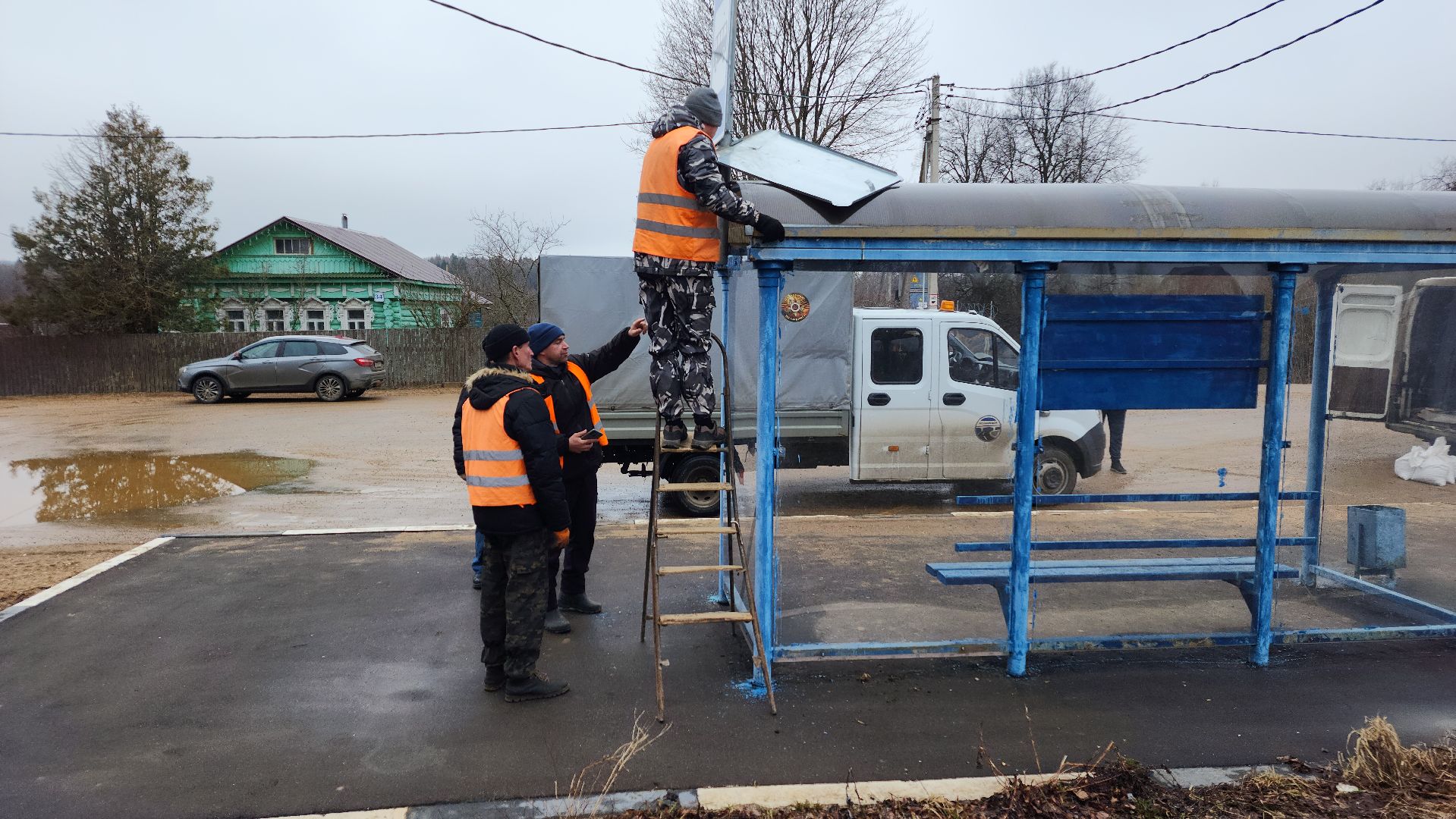 дороги, мосавтодор, уборка остановок, волоколамск, Каменки,