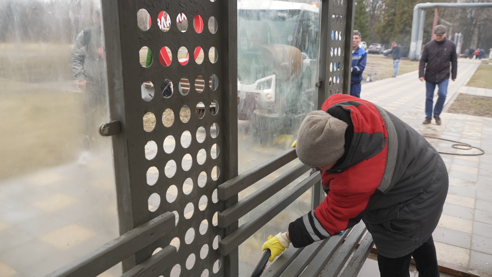 благоустройство, Власиха остановочные павильоны, ремонт остановок, МКУ ЖКХ и благоустройство,