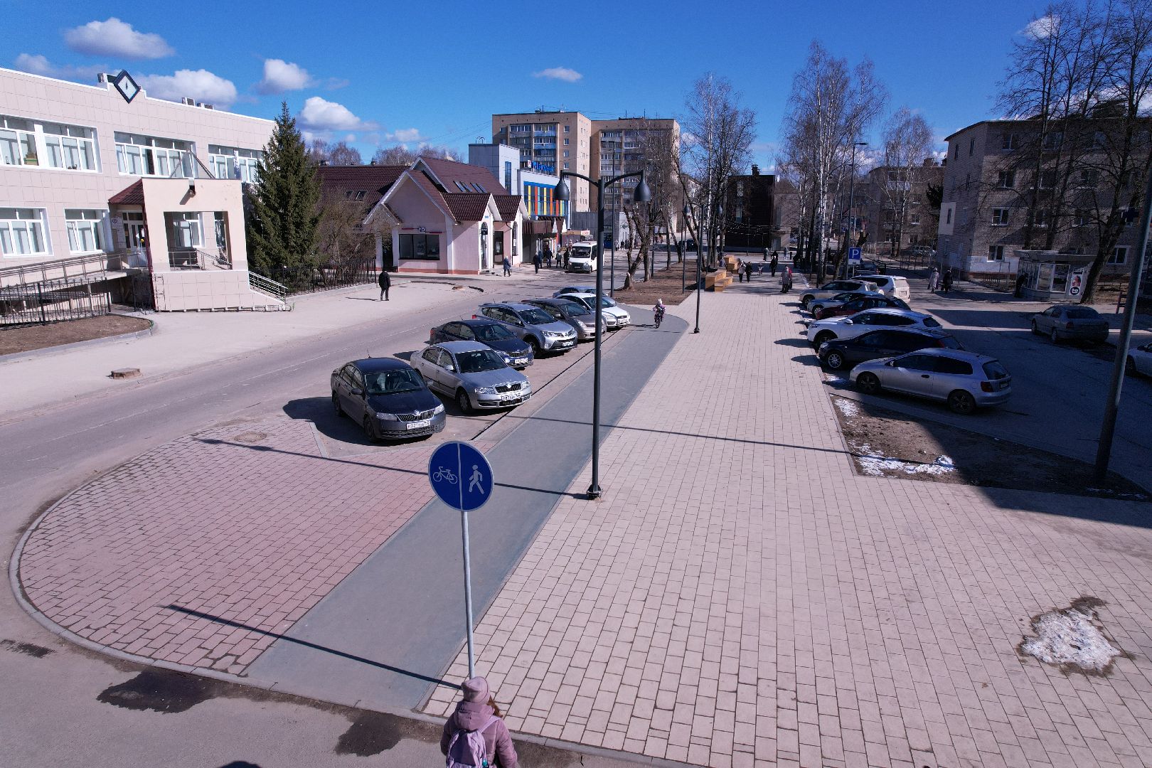 видео с коптера, благоустройство дубны, центральная улица дубны,