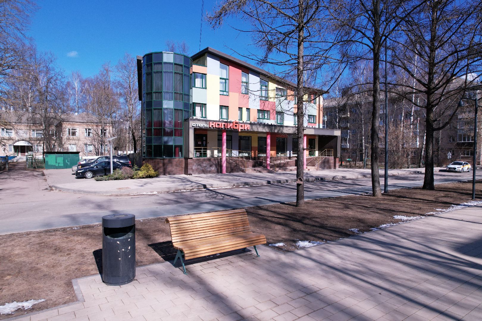 видео с коптера, благоустройство дубны, центральная улица дубны,