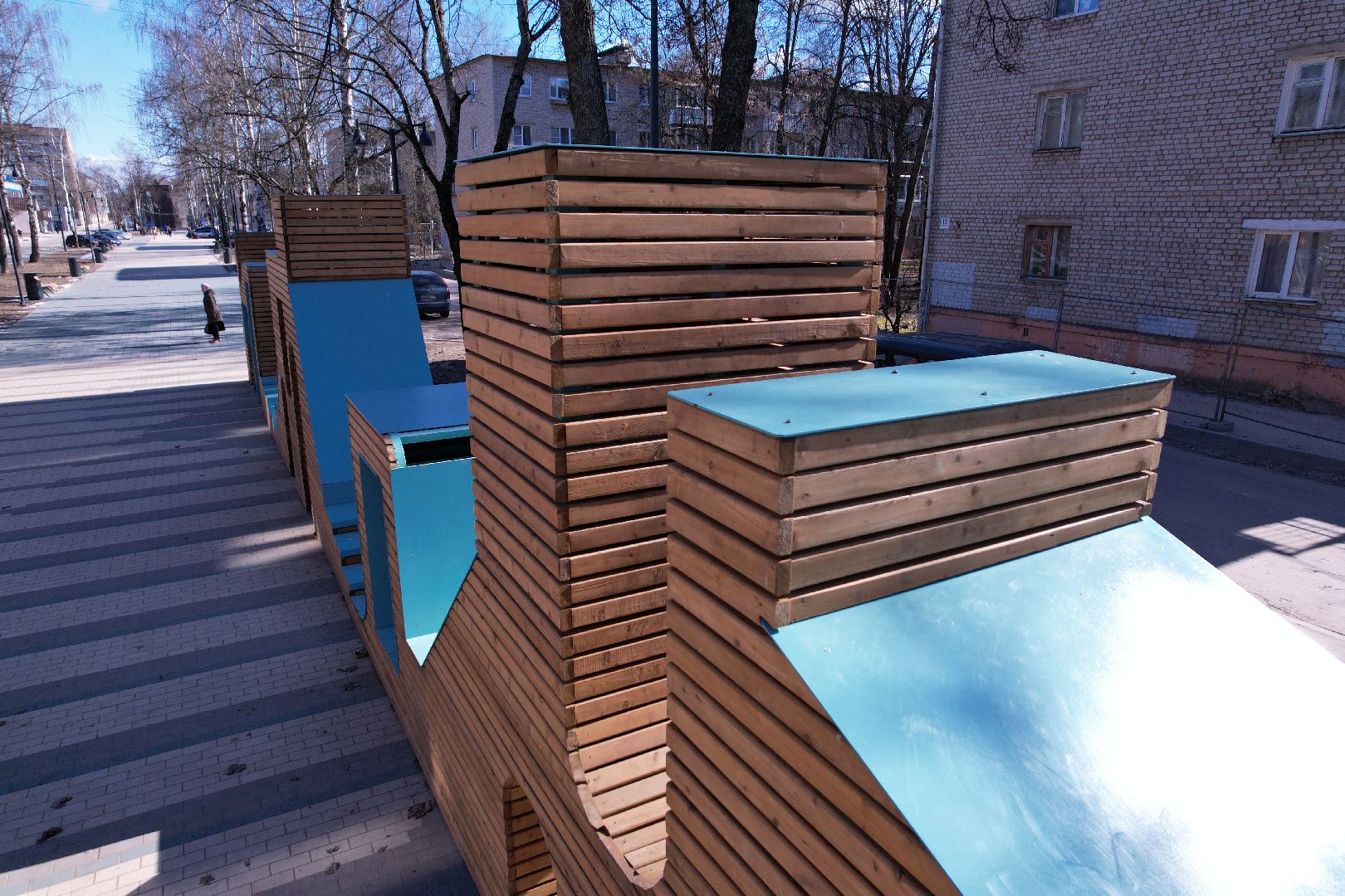 видео с коптера, благоустройство дубны, центральная улица дубны,