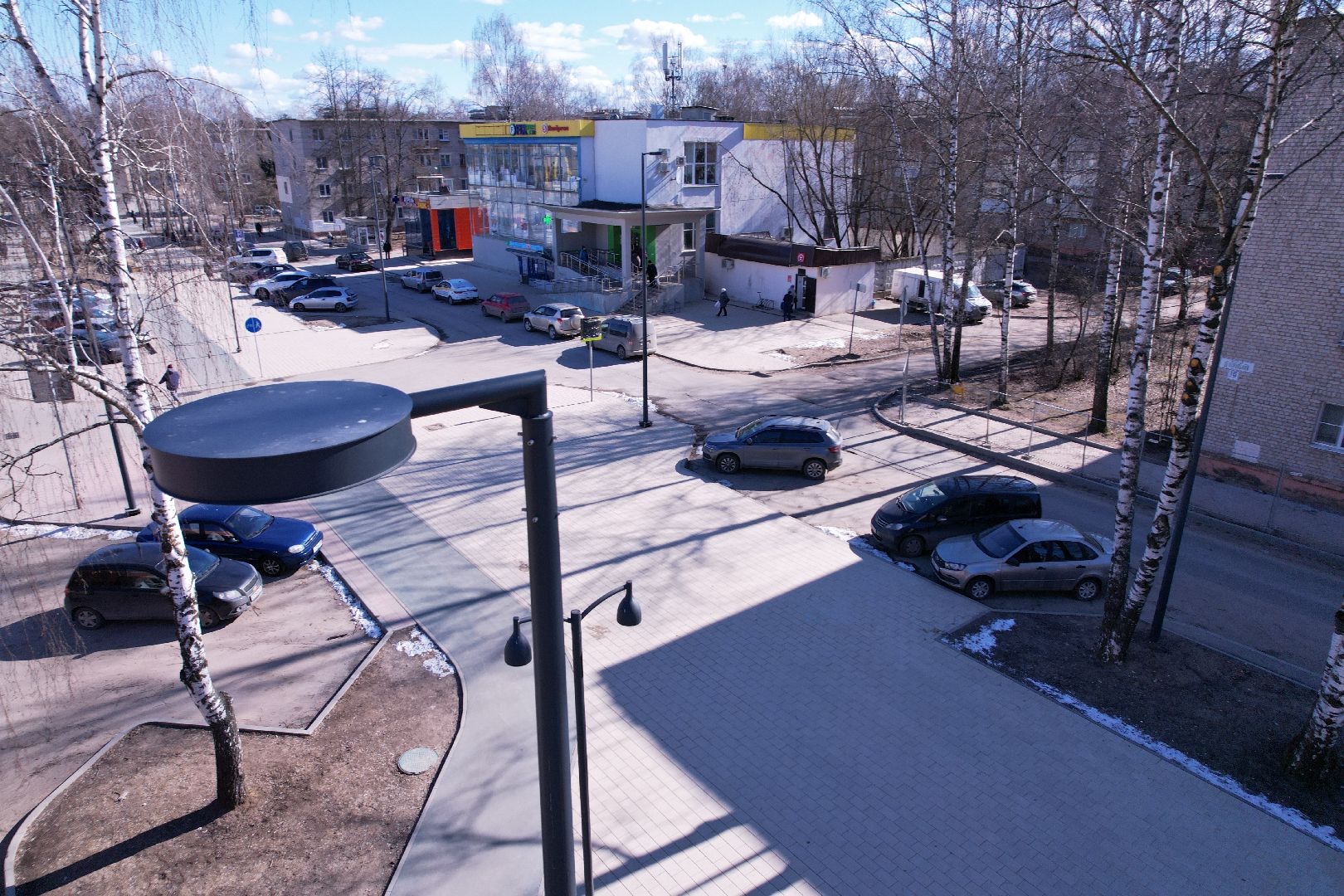 видео с коптера, благоустройство дубны, центральная улица дубны,