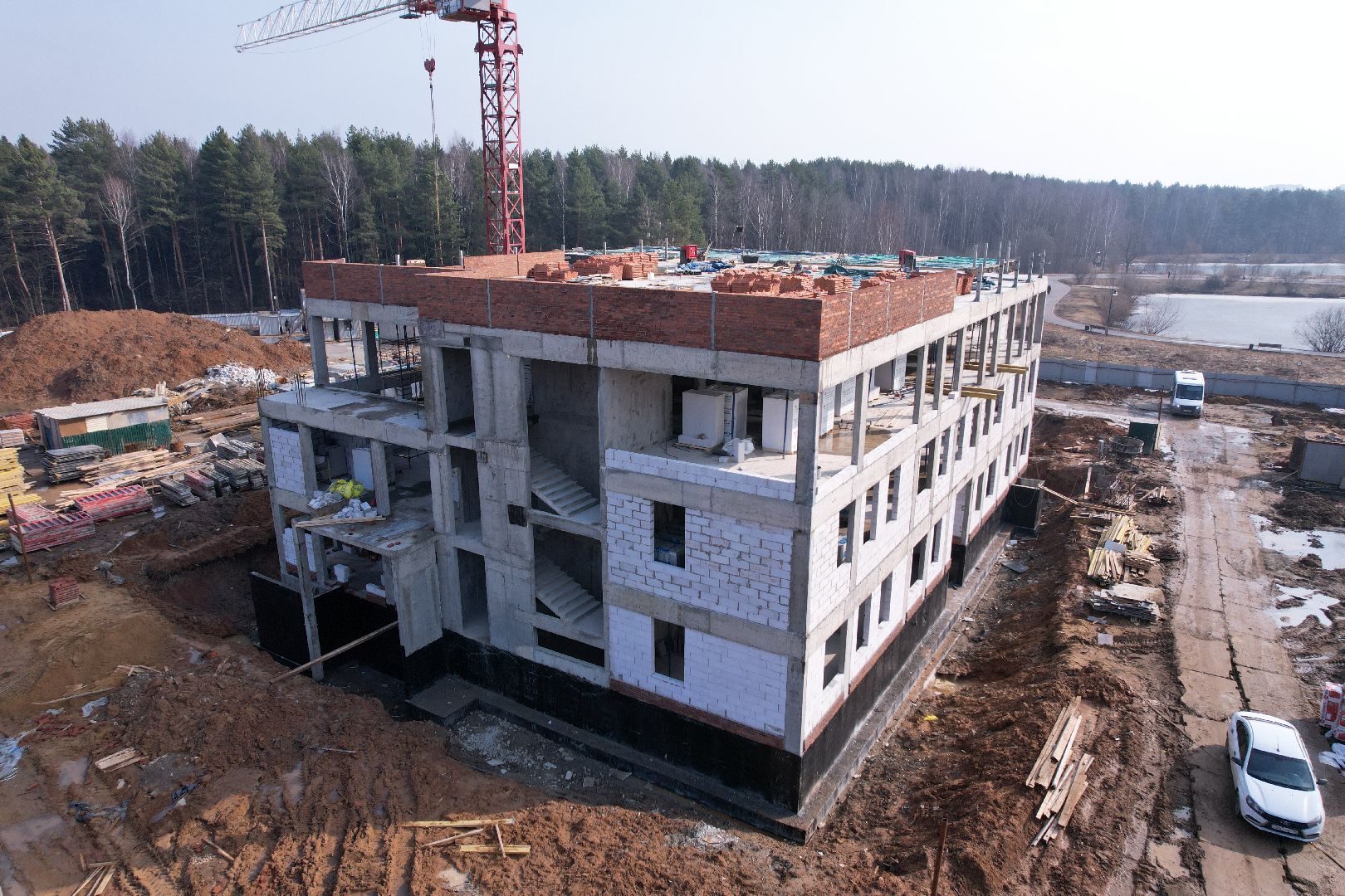 видео с коптера, детский сад в щелково, детский сад на улице Неделина,