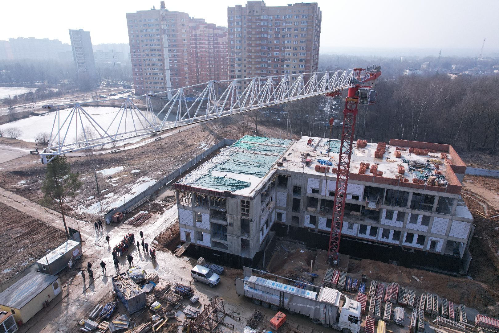 видео с коптера, детский сад в щелково, детский сад на улице Неделина,