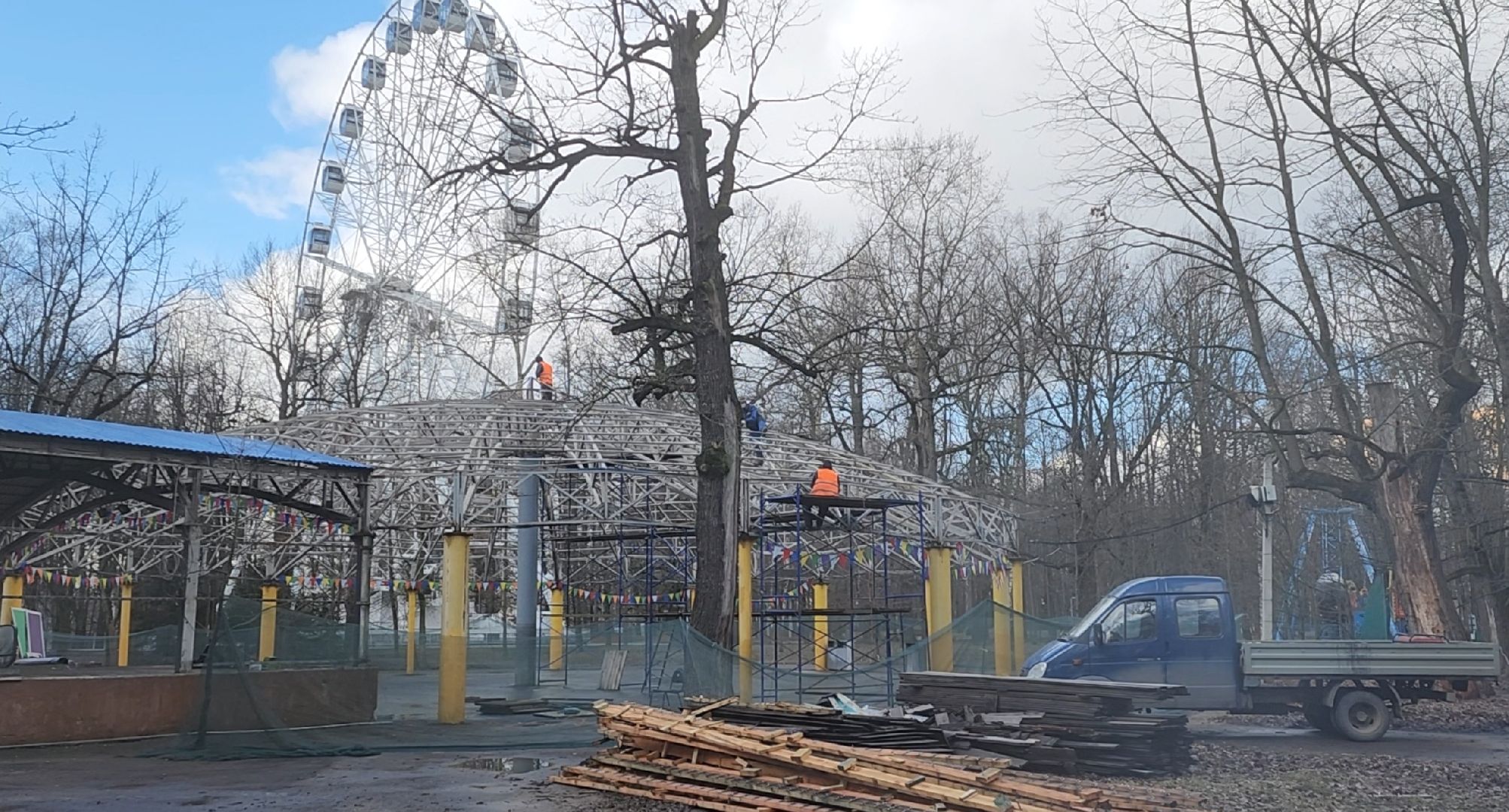 Парк, пляж, отдых, лето, ремонт,