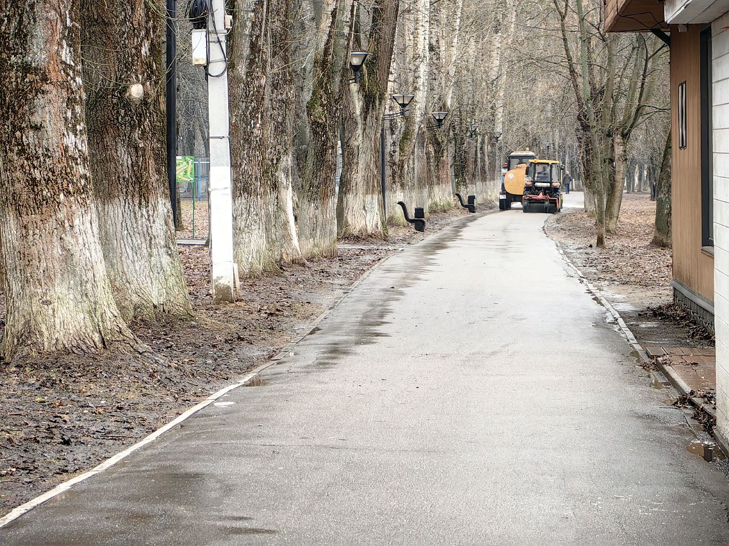 мойка, дороги, уборка, парк, смет,