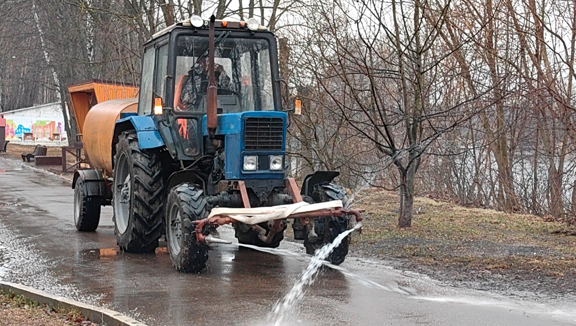 мойка, дороги, уборка, парк, смет,