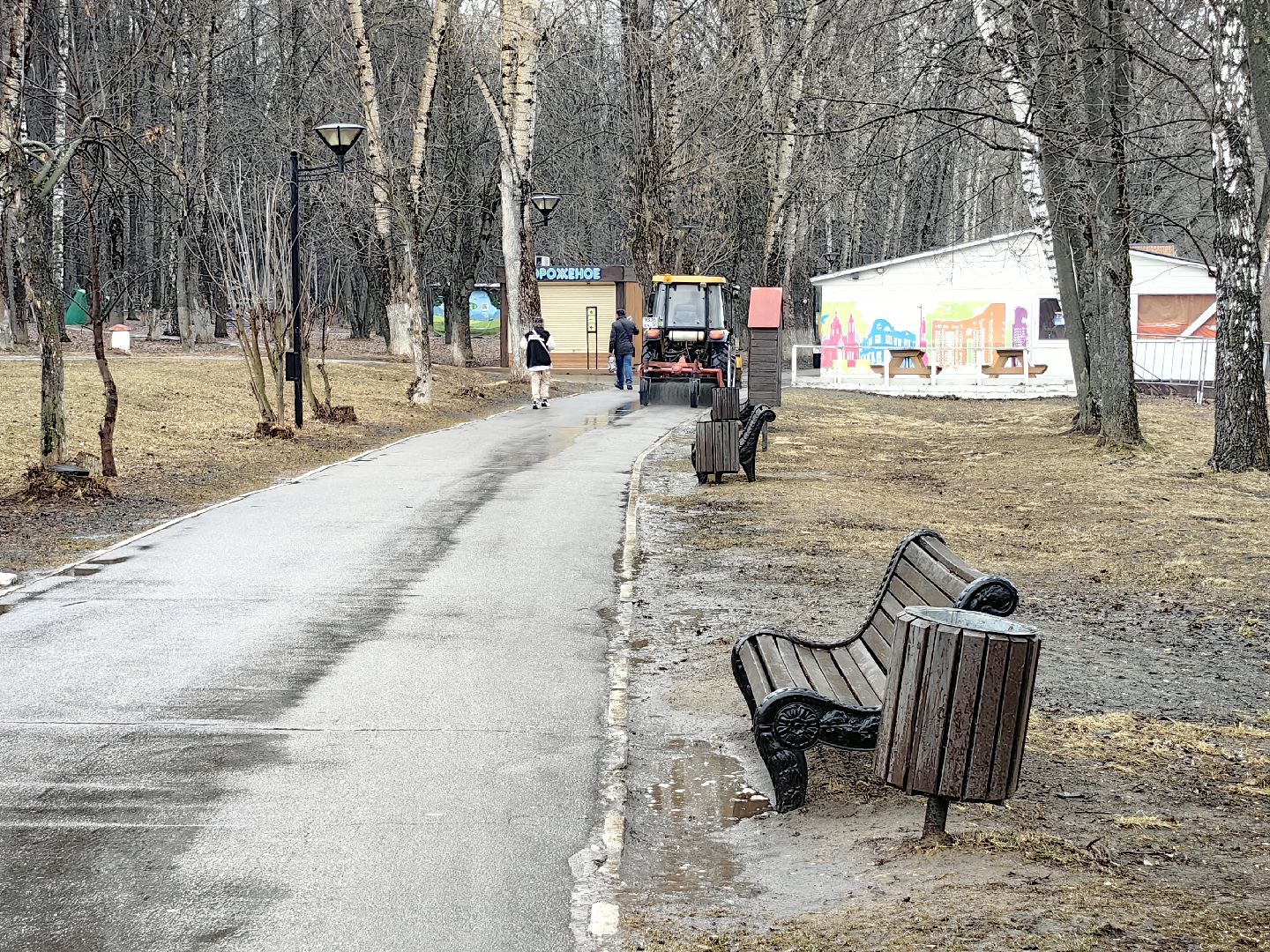 мойка, дороги, уборка, парк, смет,